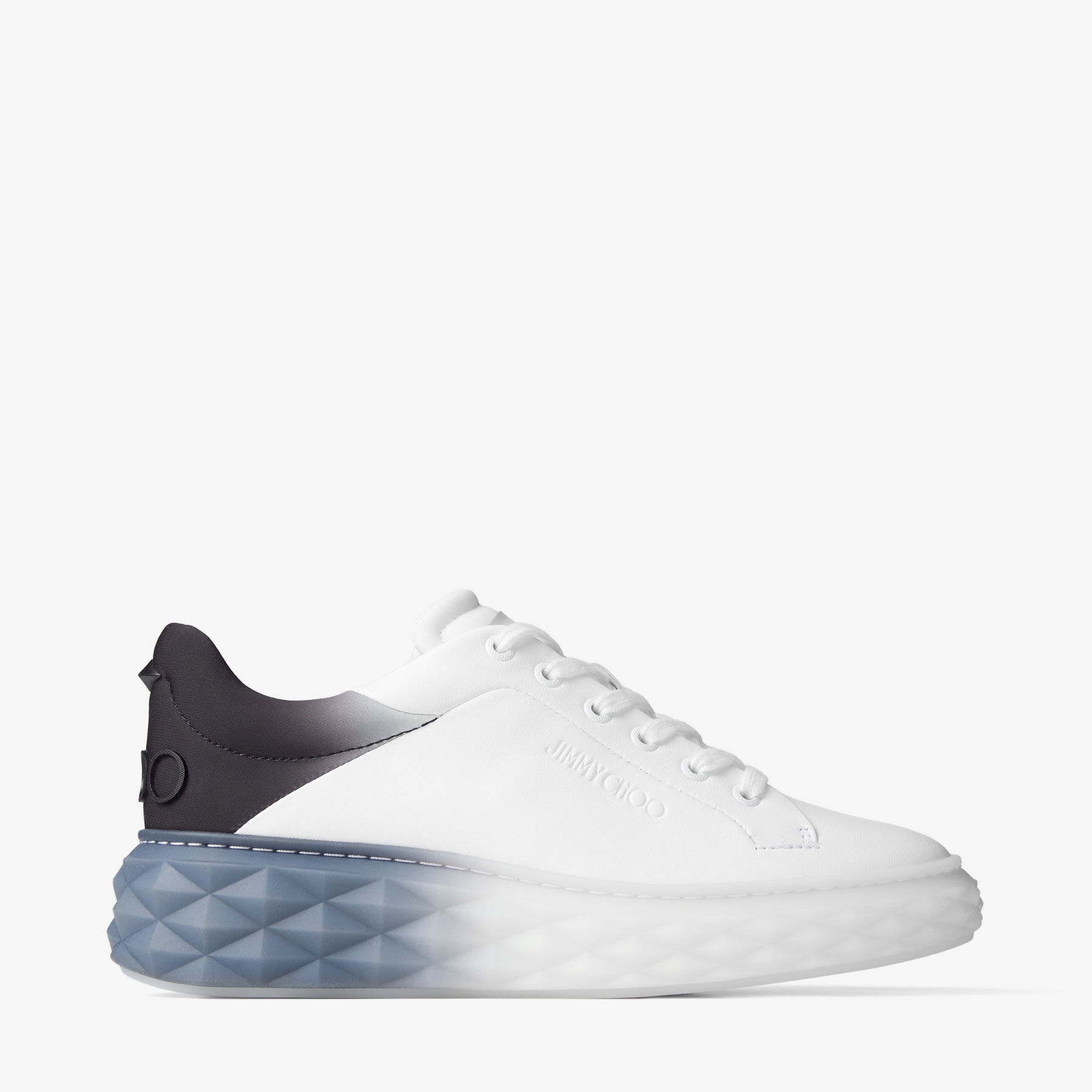 2024年最新入荷 Diamond Maxi F II | White and Black Leather Trainers with マジック：ザ・ギャザリング