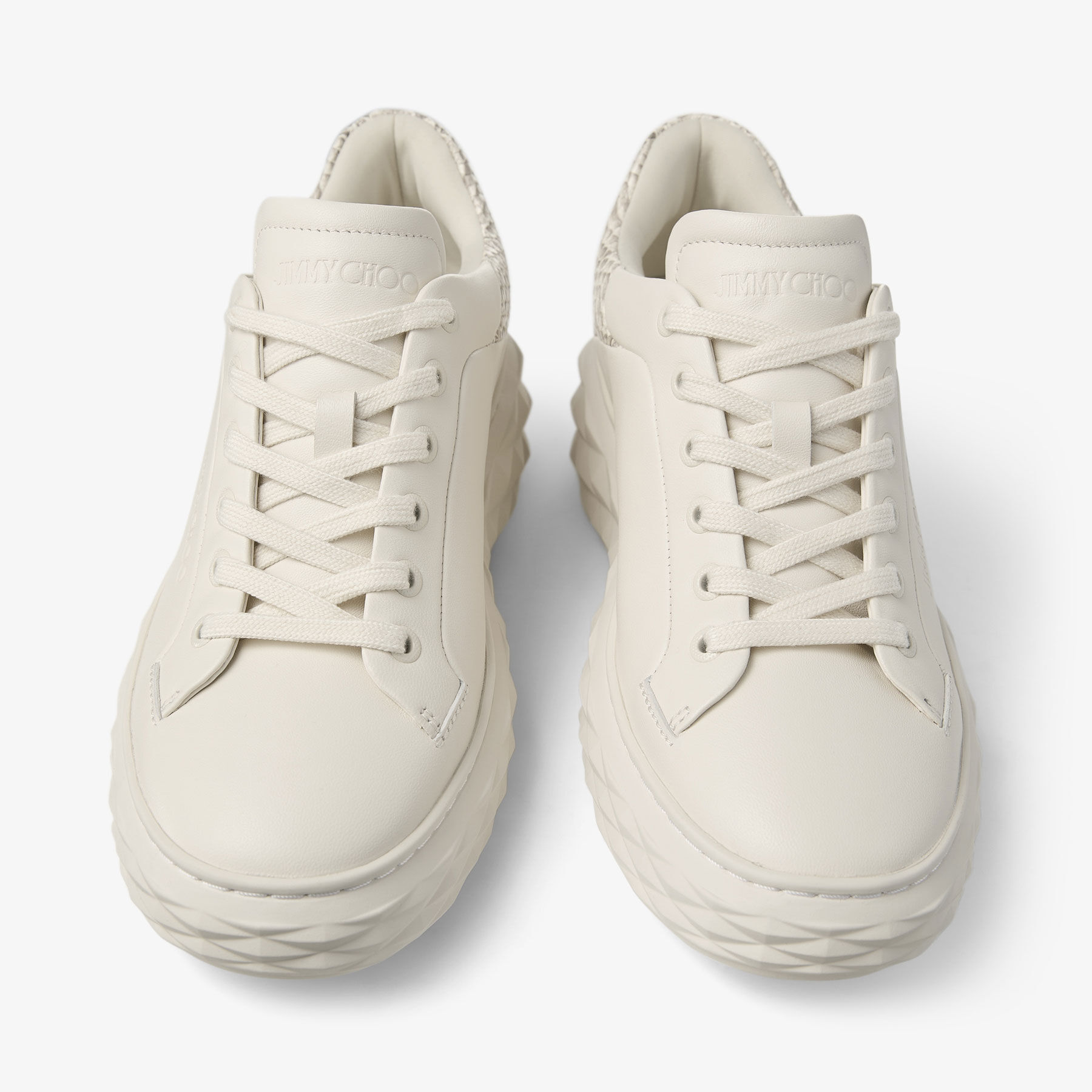 Diamond Maxi F II |Latte & Roccia Snake Print Nappa Leather