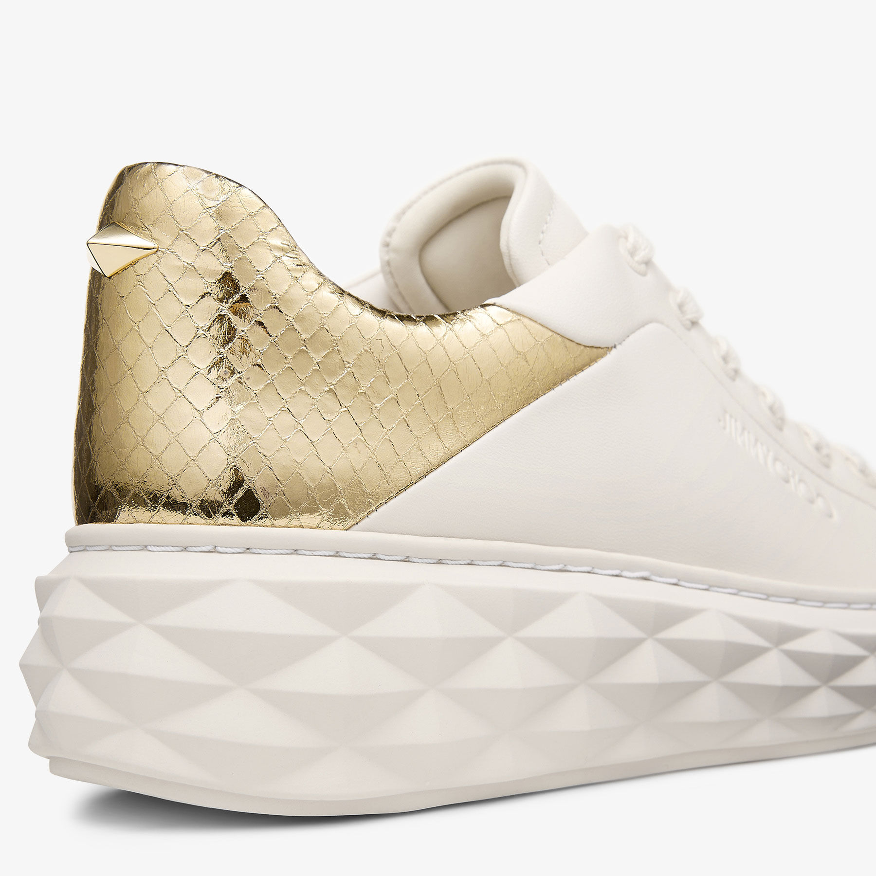 靴 Jimmy Choo DIAMOND/F GOLDIE MIX Diamond Maxi F II | Latte Nappa and Candy Wrap Leather Trainers