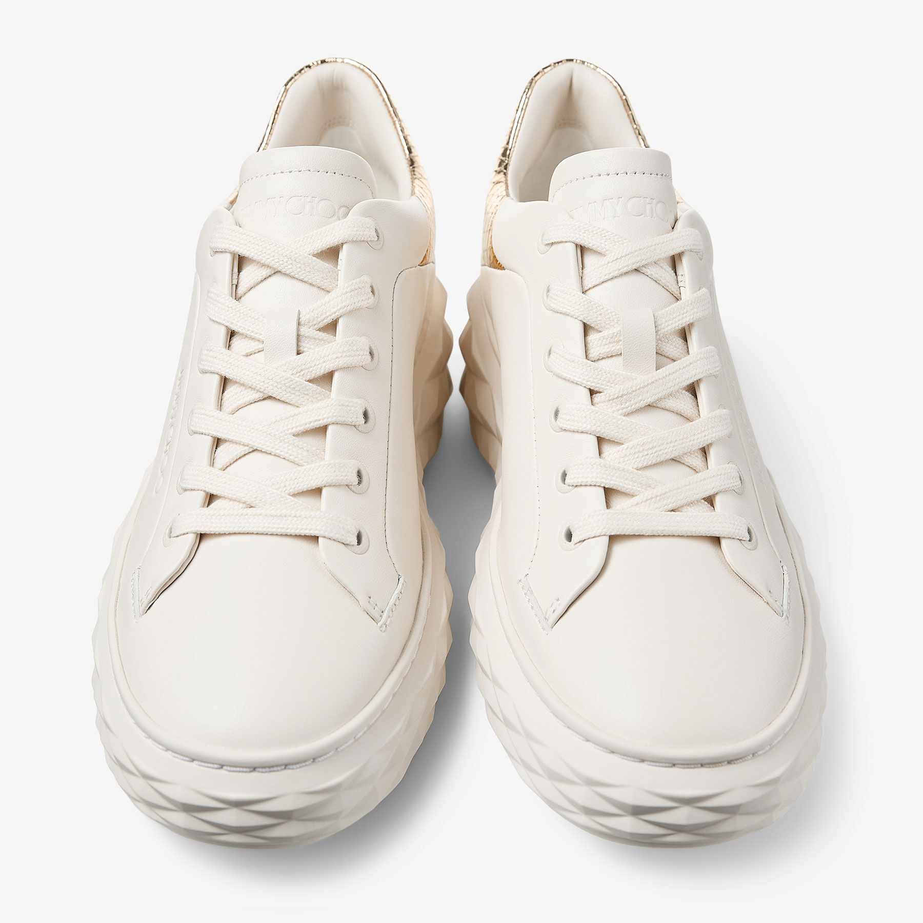 Diamond Maxi F II | Latte Nappa and Candy Wrap Leather Trainers