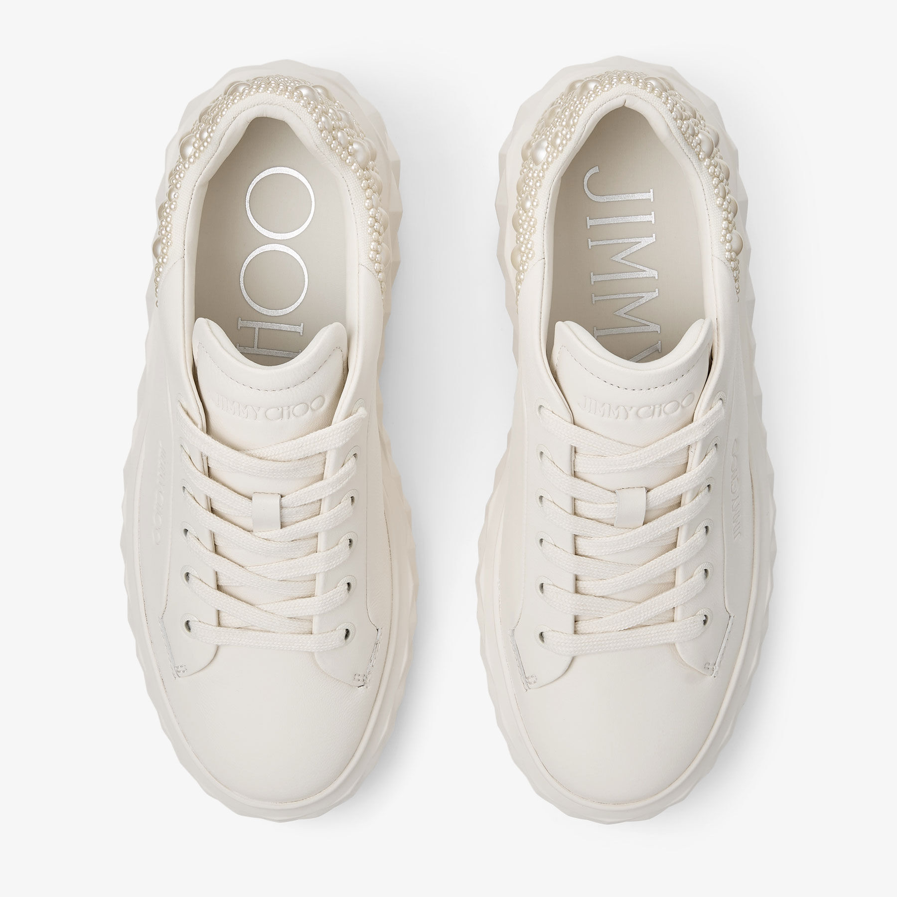 Diamond X II/F | Latte Leather Trainers | JIMMY CHOO