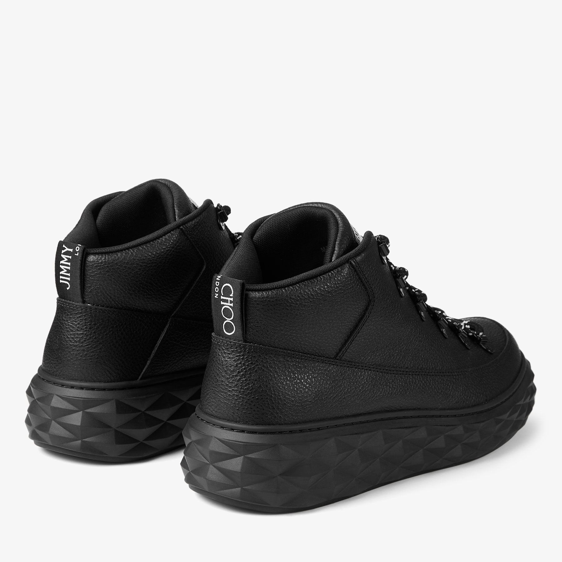 Diamond Maxi Hike M | Black Grainy Box Calf Leather High-Top