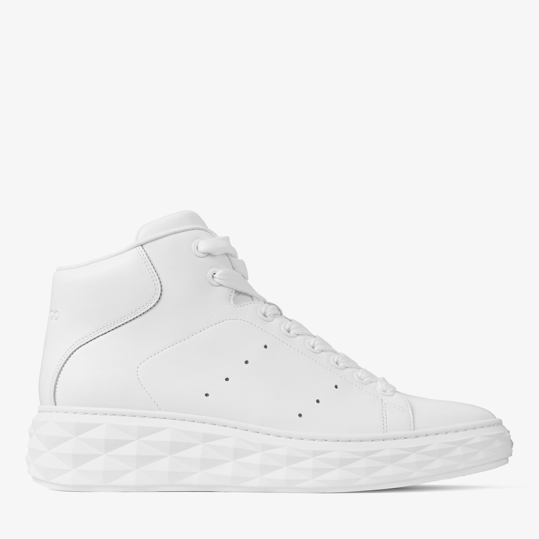 Diamond Maxi High Top M | White Smooth Leather High-Top Trainers