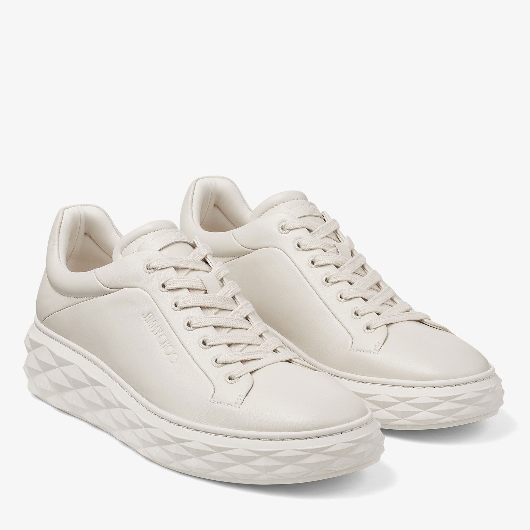 Diamond Maxi/M |Chalk Nappa Leather Trainer| JIMMY CHOO