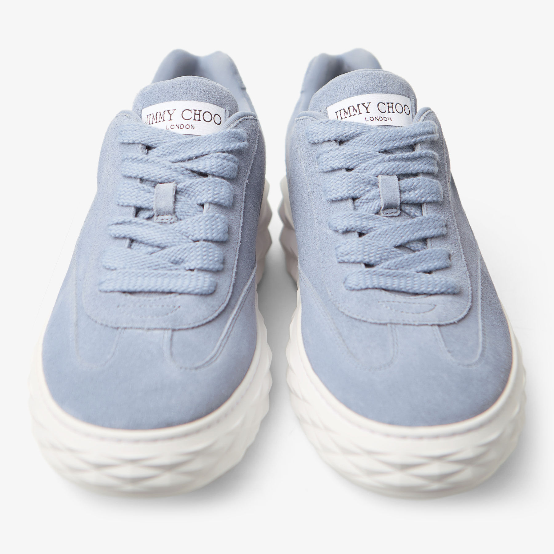 Diamond Maxi Retro M | Blue Haze Velvet Suede Trainers | JIMMY CHOO