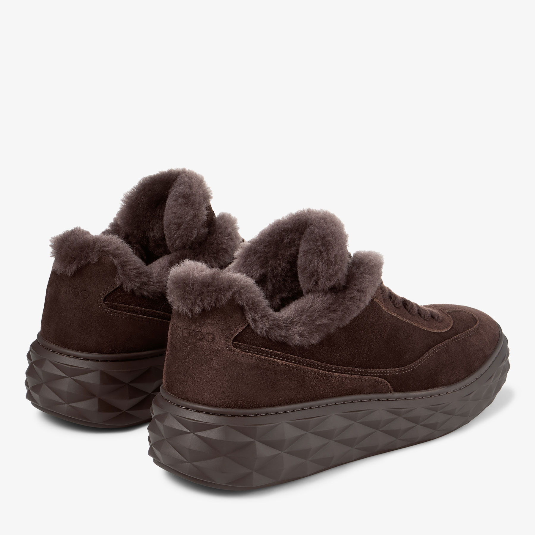 Diamond Maxi Retro M | Chocolate Velvet Suede Low Top Trainers