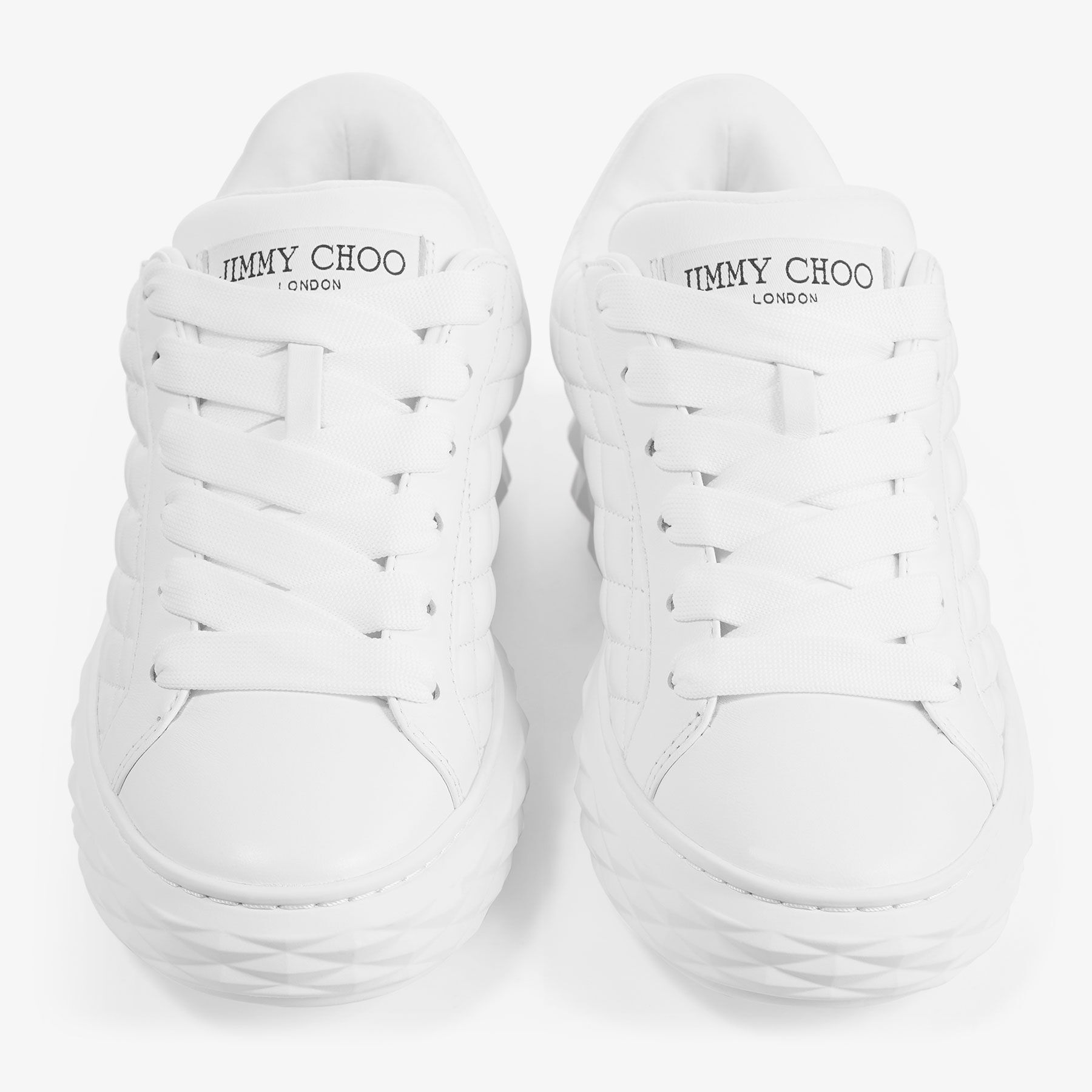 Diamond Maxi M |White Diamond Quilted Leather Trainers | JIMMY CHOO Diamond Maxi M |White Diamond Quilted Leather Trainers | JIMMY CHOO