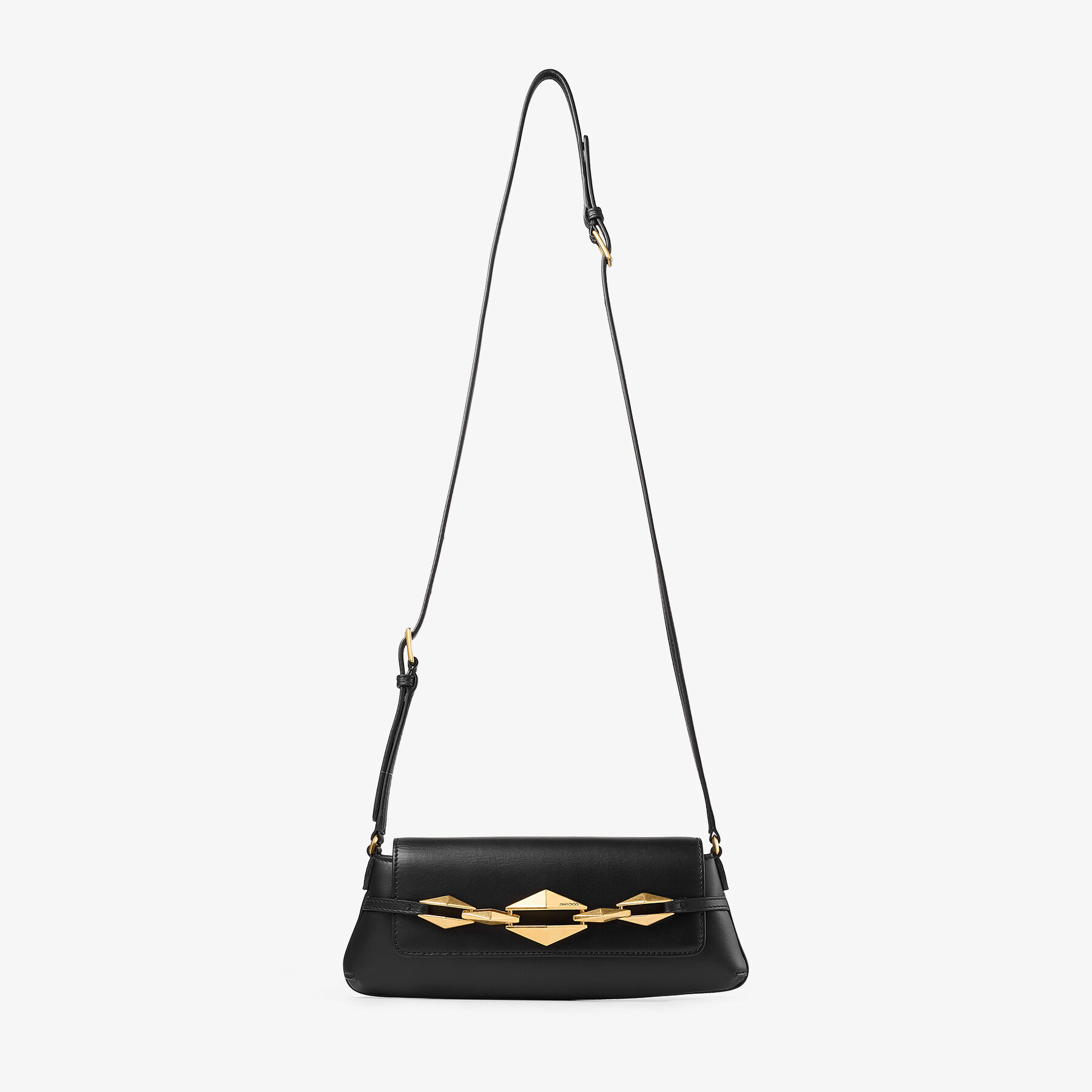 Diamond Shoulder | Black Calf Leather Mini Bag | JIMMY CHOO US
