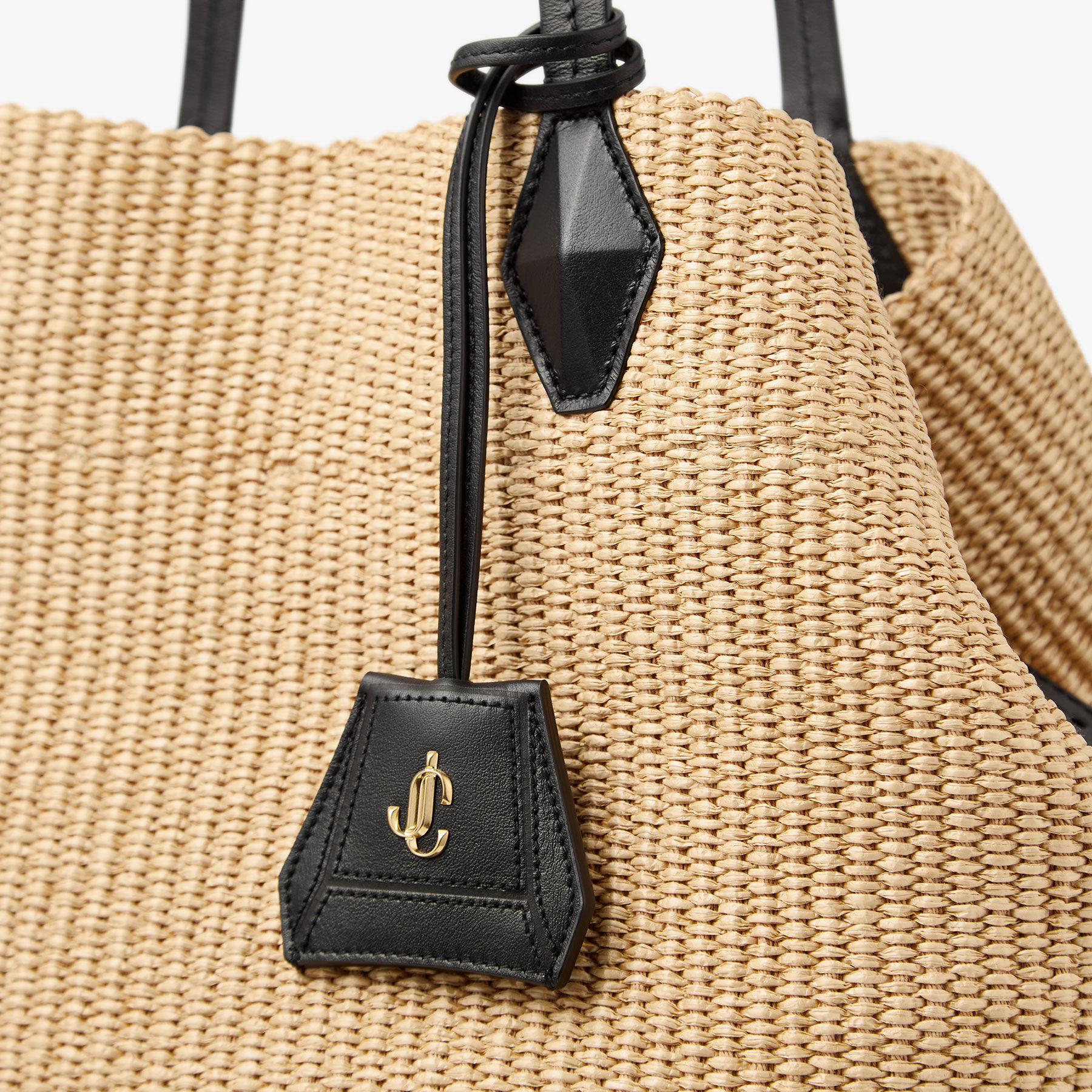 Diamond Tote M | Natutal Raffia Tote Bag | JIMMY CHOO