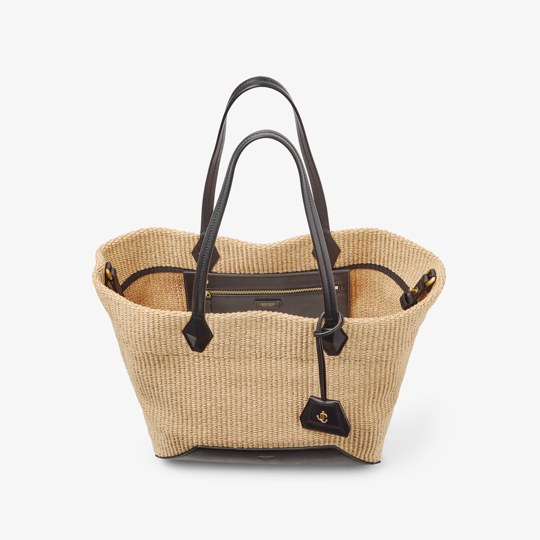 Diamond Tote M | Natutal Raffia Tote Bag | JIMMY CHOO