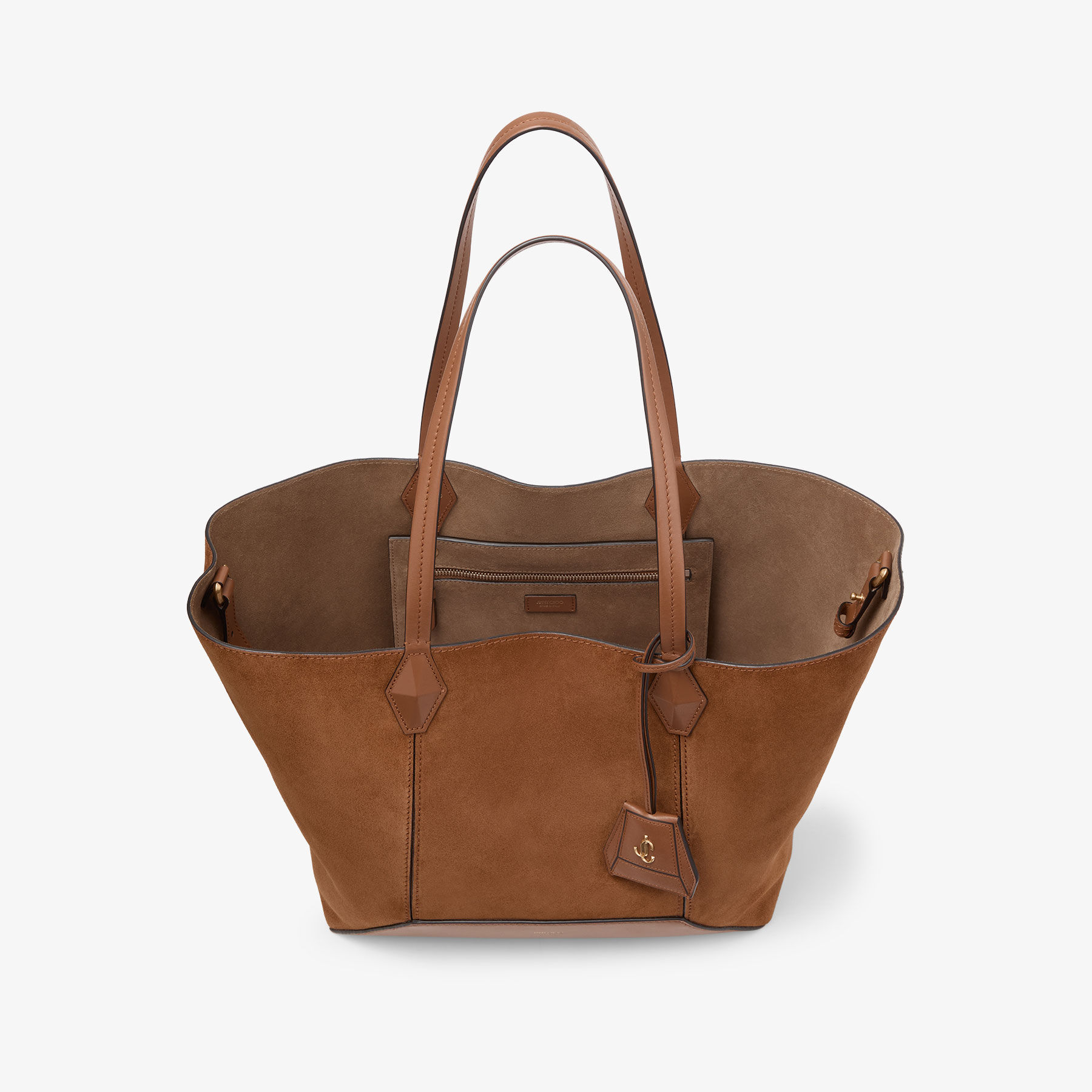 JIMMY CHOO トートバッグ Diamond Tote M | Tan Suede Tote Bag | JIMMY CHOO