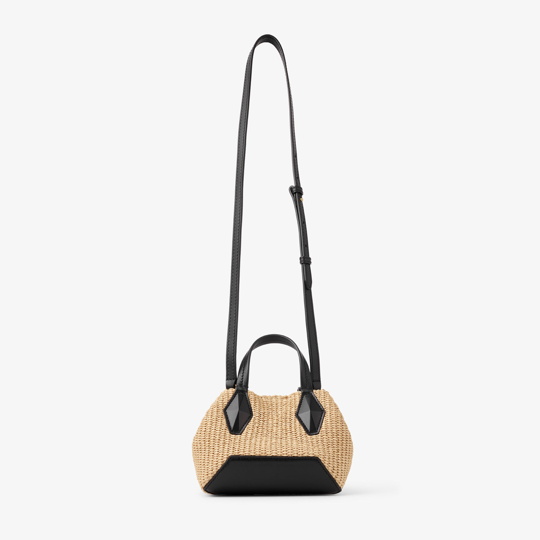 JIMMY CHOO Diamond Tote L ラフィア トートバッグ Diamond | Black Calf Leather Tote Bag | JIMMY CHOO