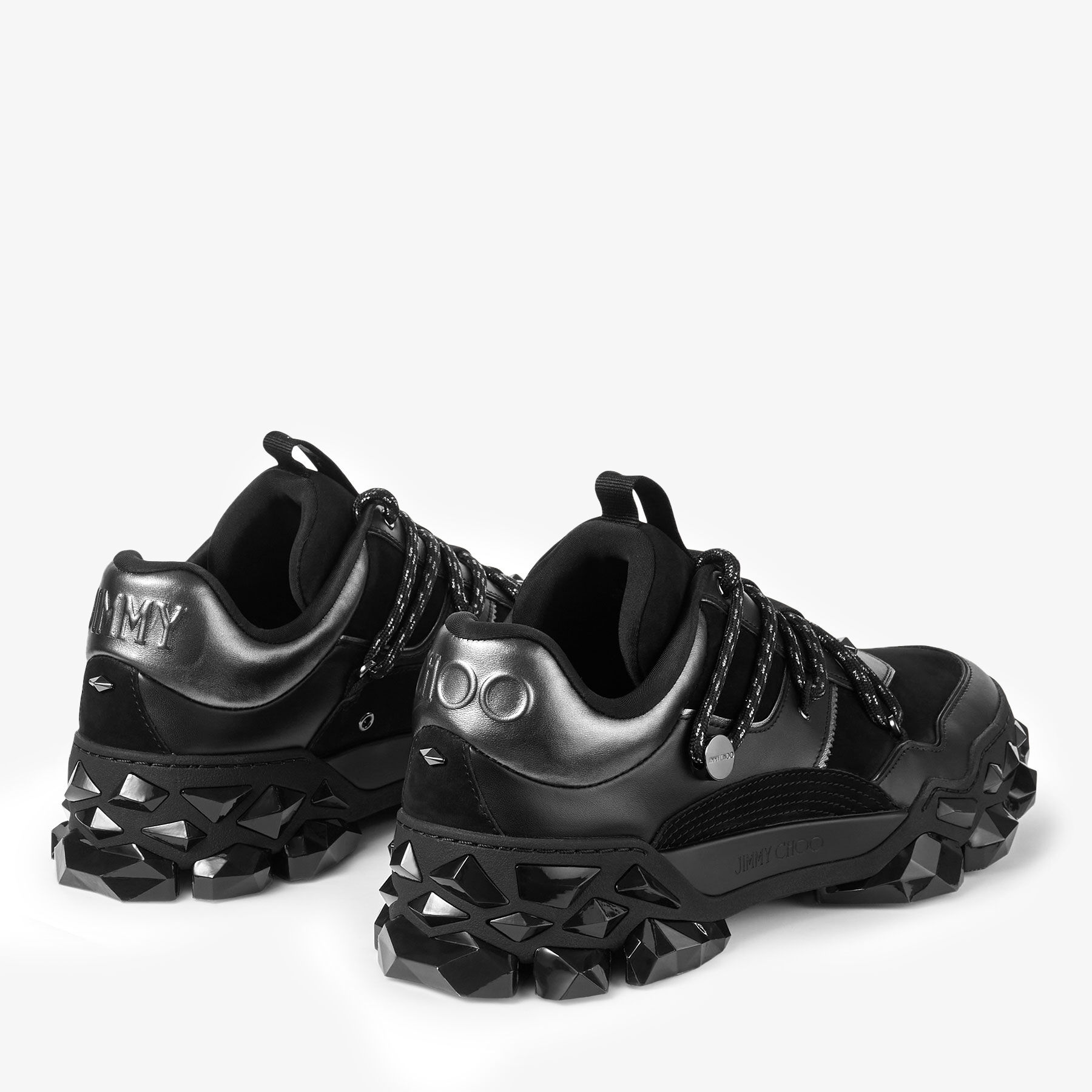 高評価アイテム Diamond X II/M | Black Leather Trainers | JIMMY CHOO 靴