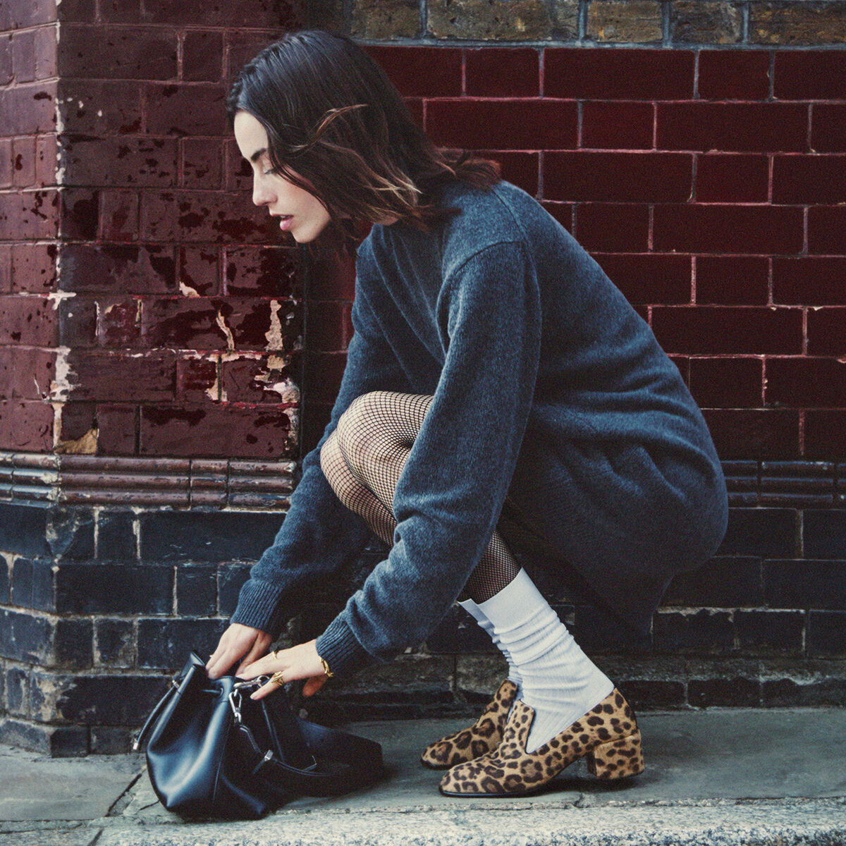 Eliot Slipper 45 F | Natural Leopard Print Pony Leather Slippers