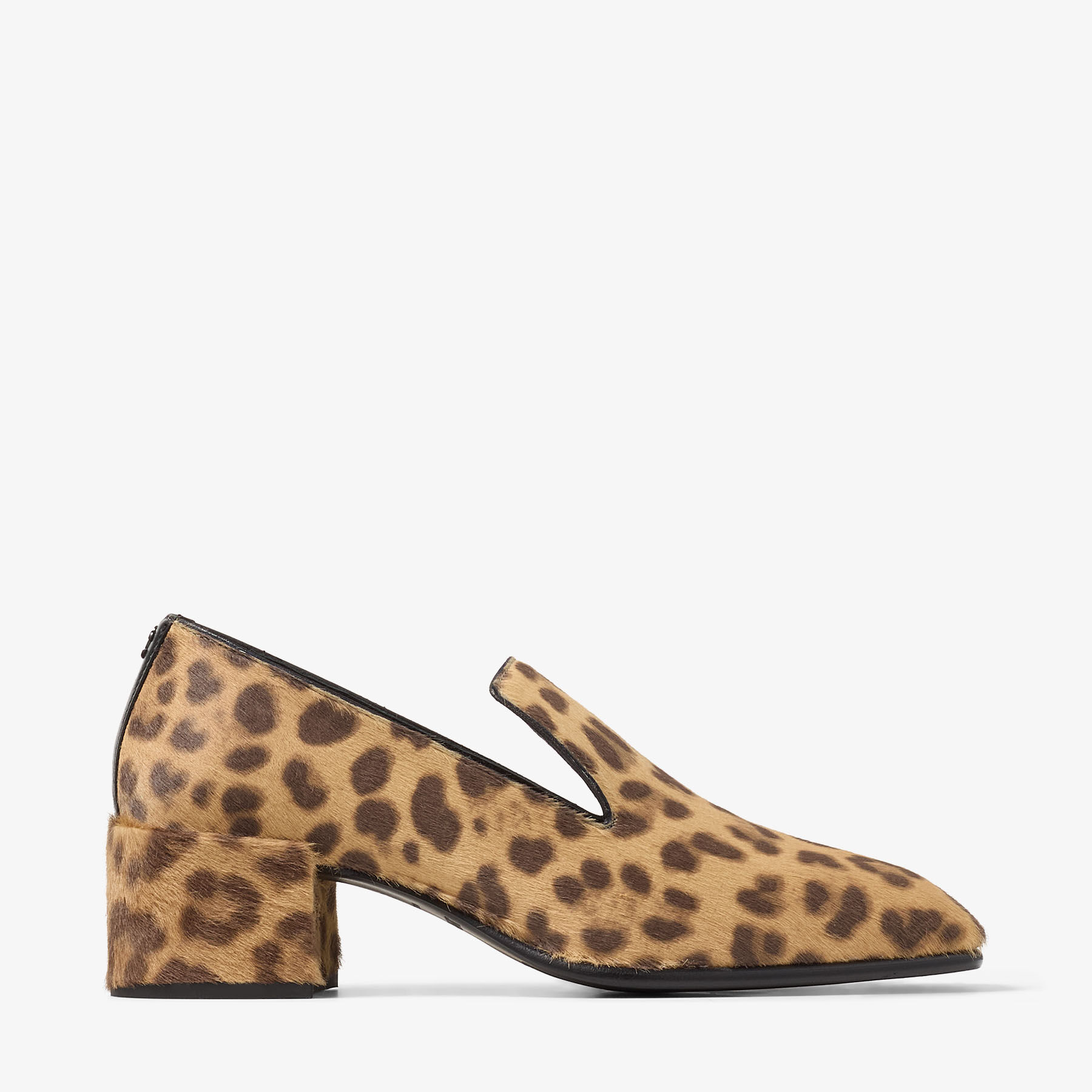 Eliot Slipper 45 F | Natural Leopard Print Pony Leather Slippers