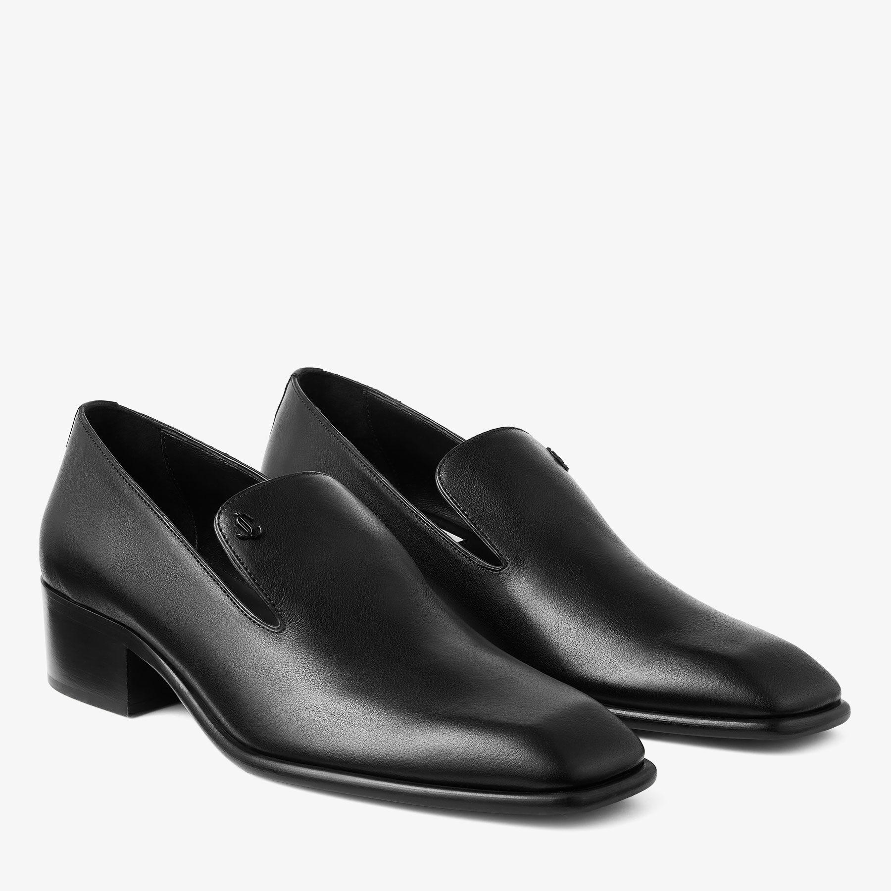 Eliot Slipper 45 M | Black Vintage Leather Slippers | JIMMY CHOO