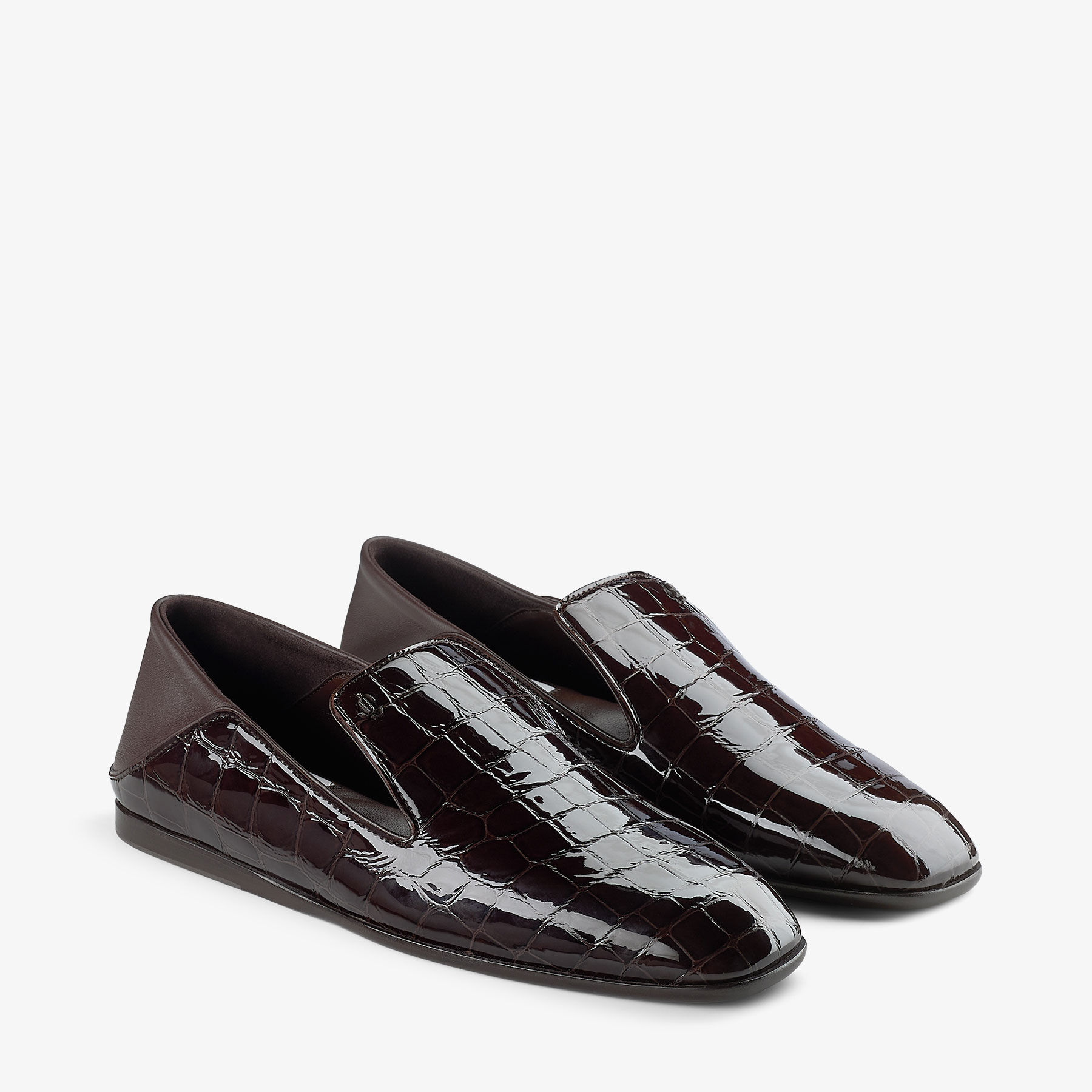 Eliot Slipper F | Sambuco Croc-embossed Leather | JIMMY CHOO