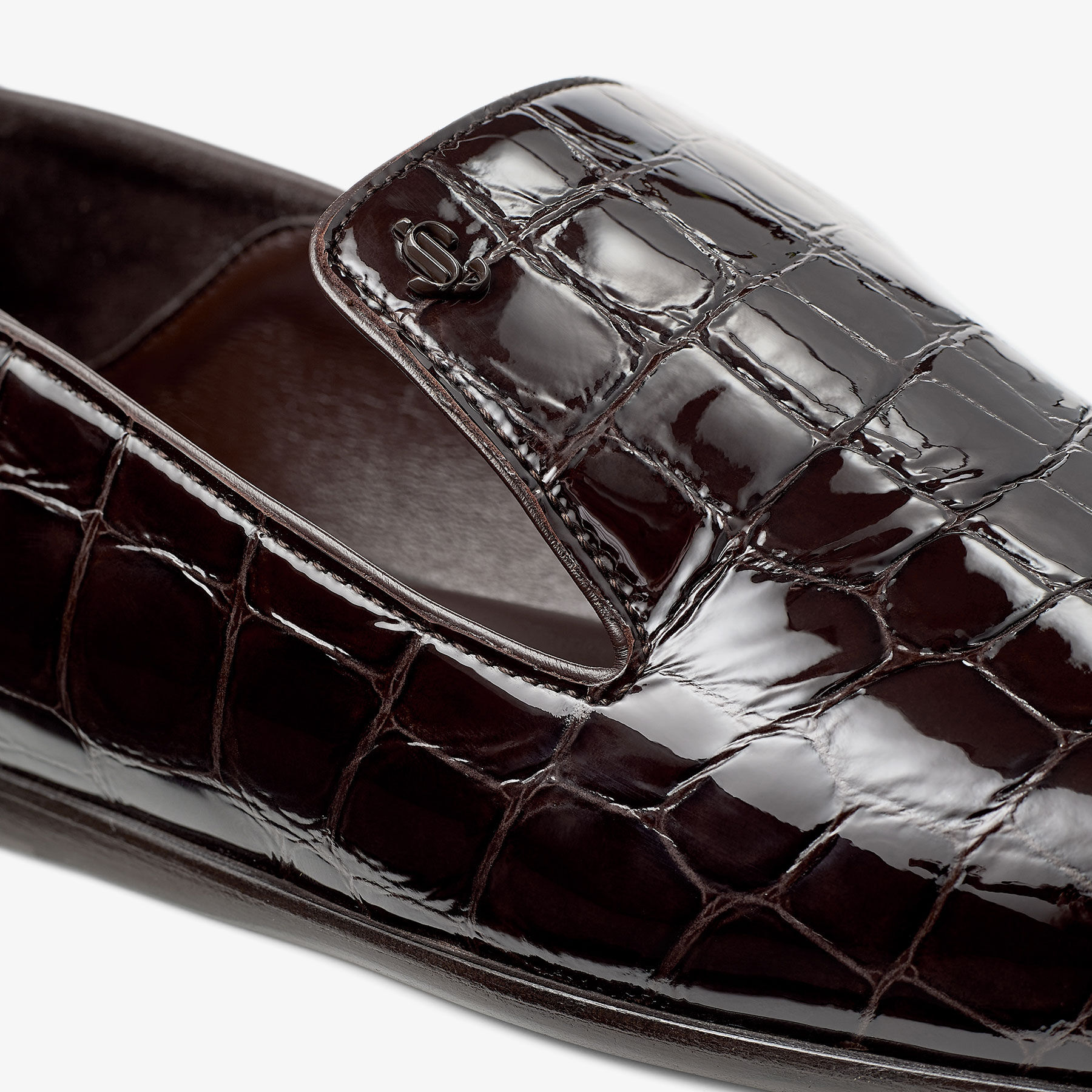 Eliot Slipper F | Sambuco Croc-embossed Leather | JIMMY CHOO