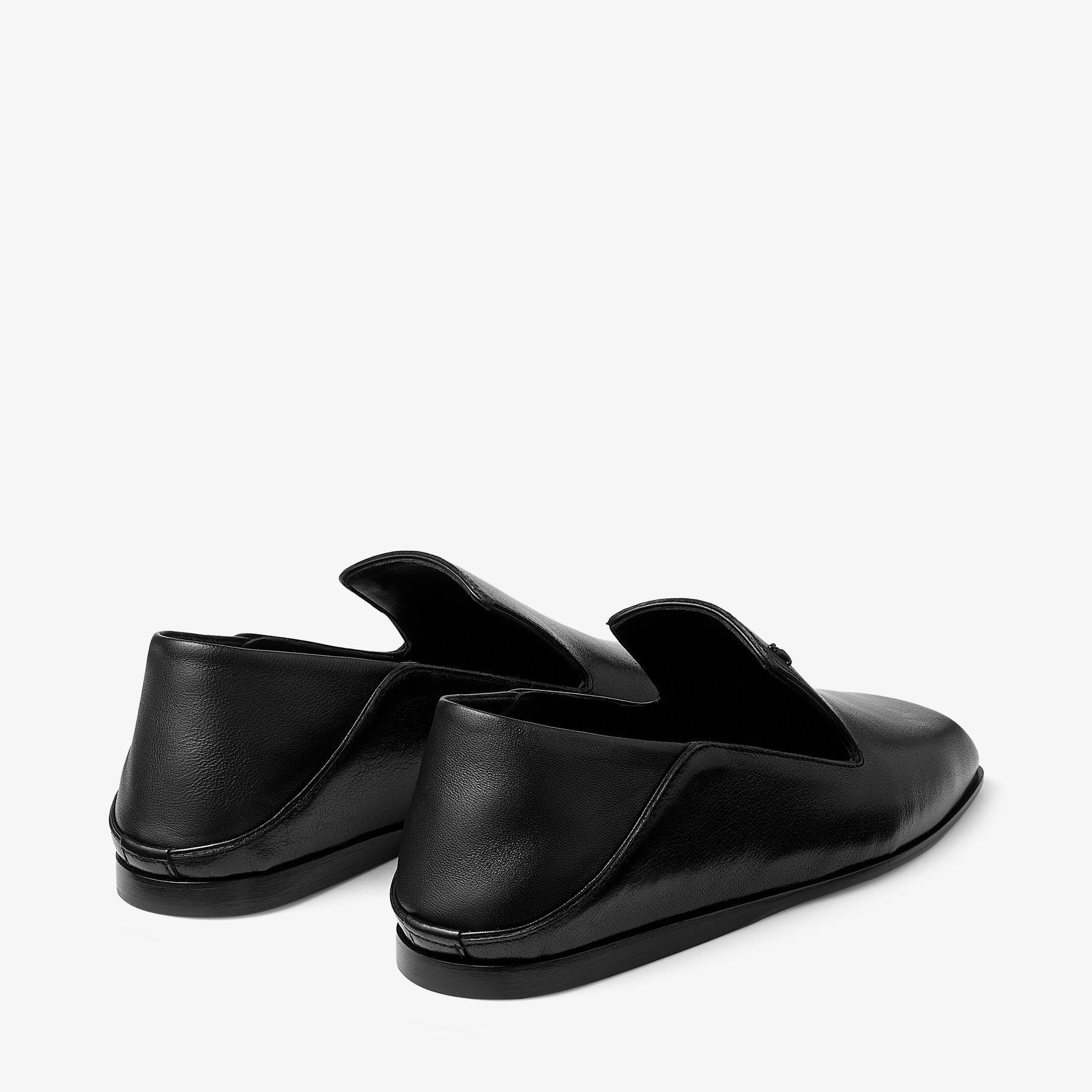 Eliot Slipper F | Black Vintage Leather Slippers | JIMMY CHOO