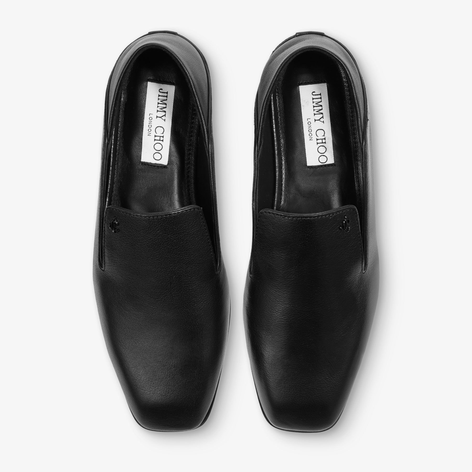 Eliot Slipper F | Black Vintage Leather Slippers | JIMMY CHOO