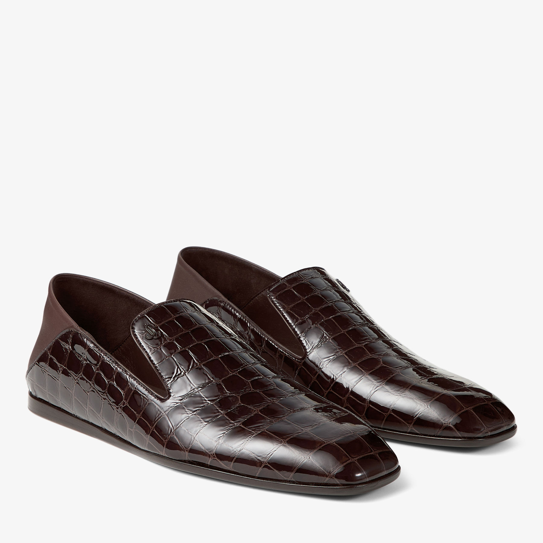 Eliot Slipper M | Sambuco Croc-embossed Leather Slippers | JIMMY CHOO