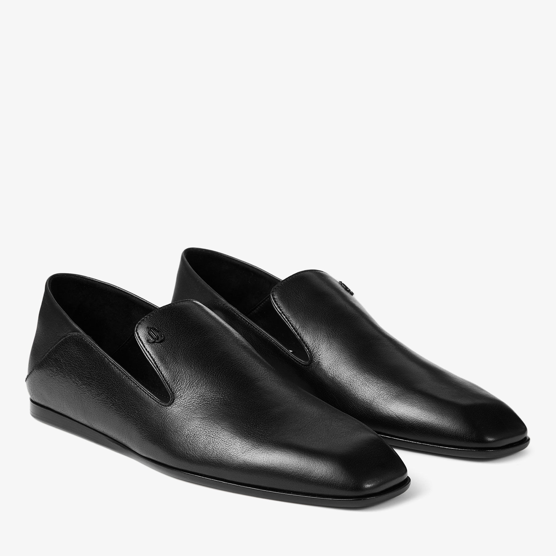 Eliot Slipper M | Black Vintage Leather Slippers | JIMMY CHOO