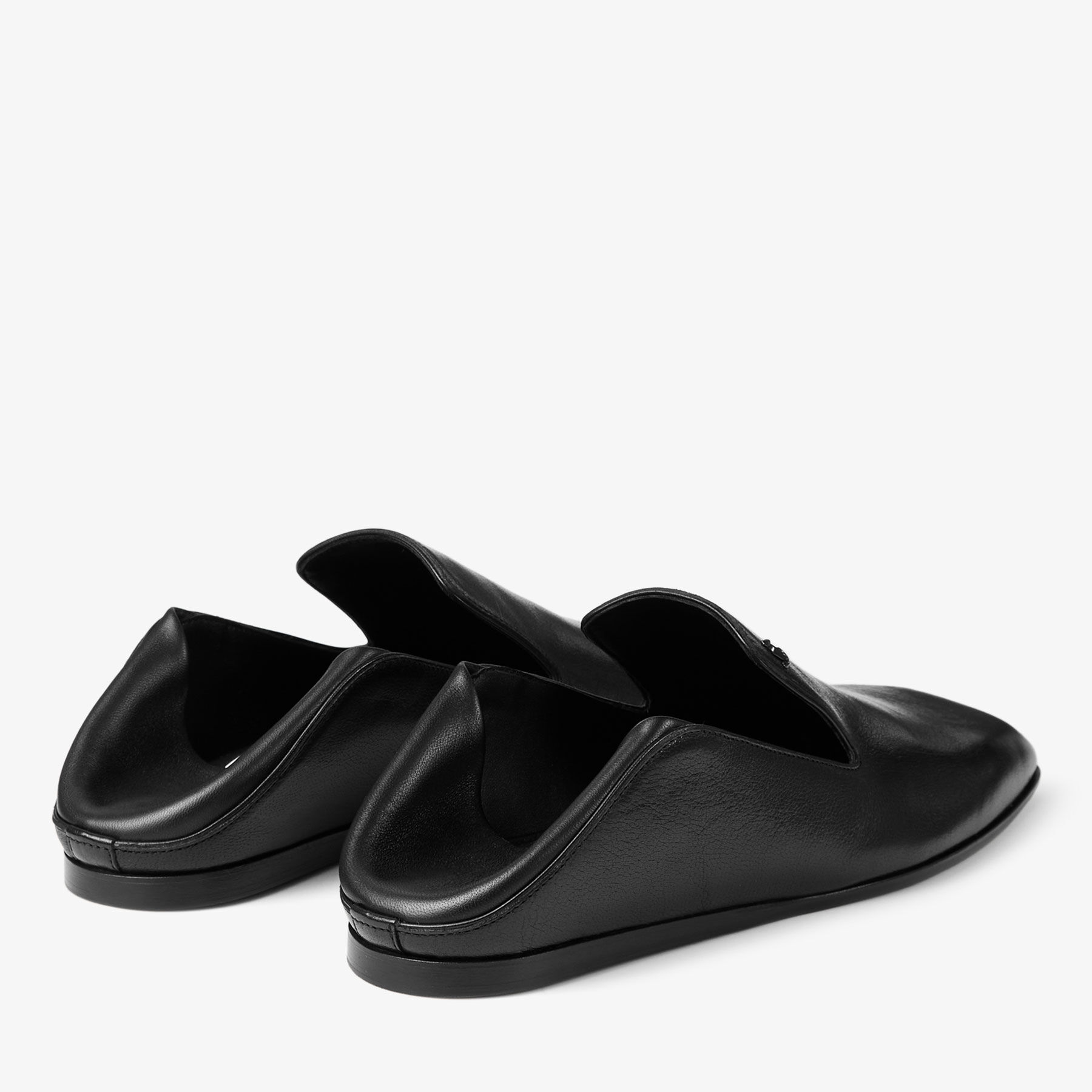 Eliot Slipper M | Black Vintage Leather Slippers | JIMMY CHOO