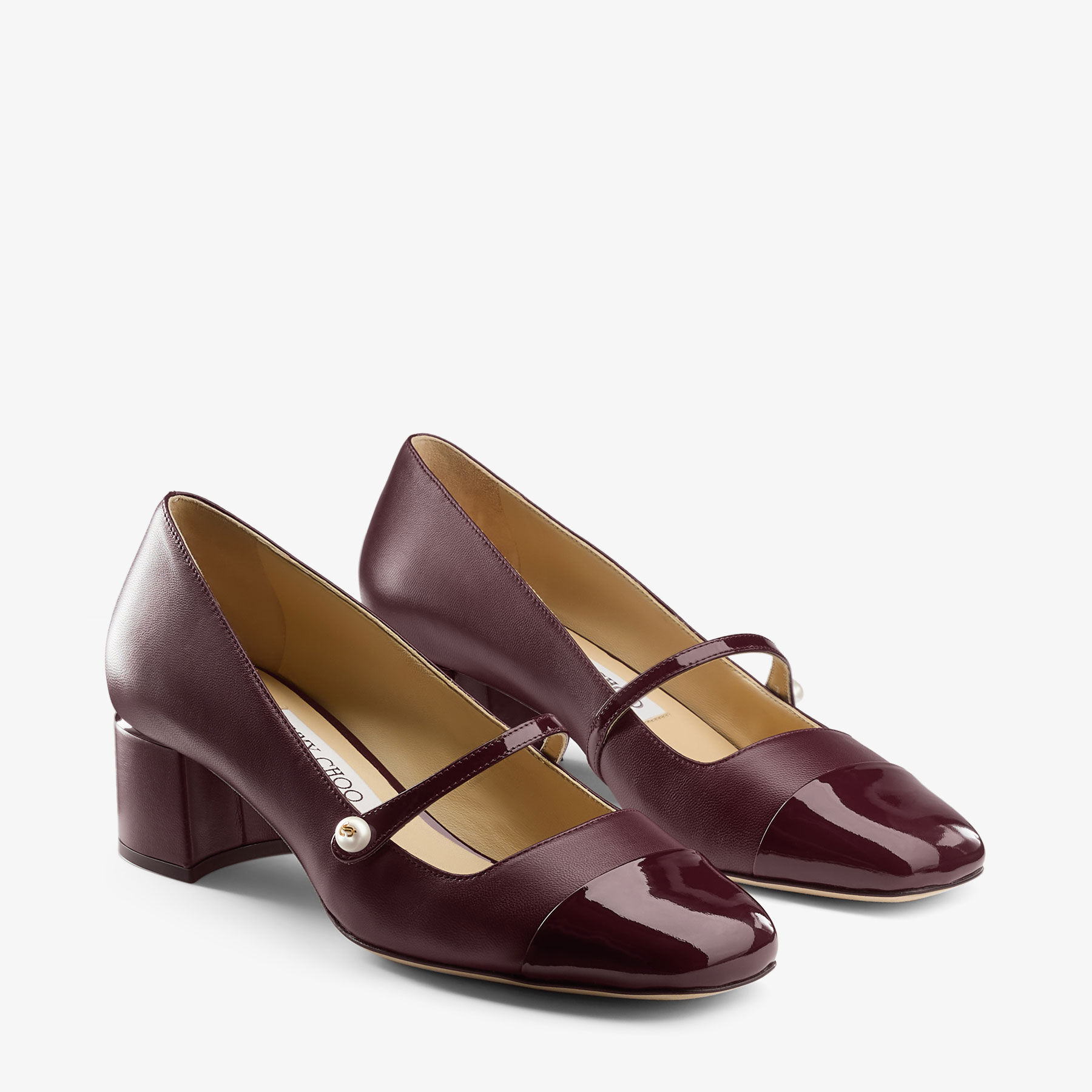 Elisa 45 | Garnet Patent Leather Pumps | JIMMY CHOO