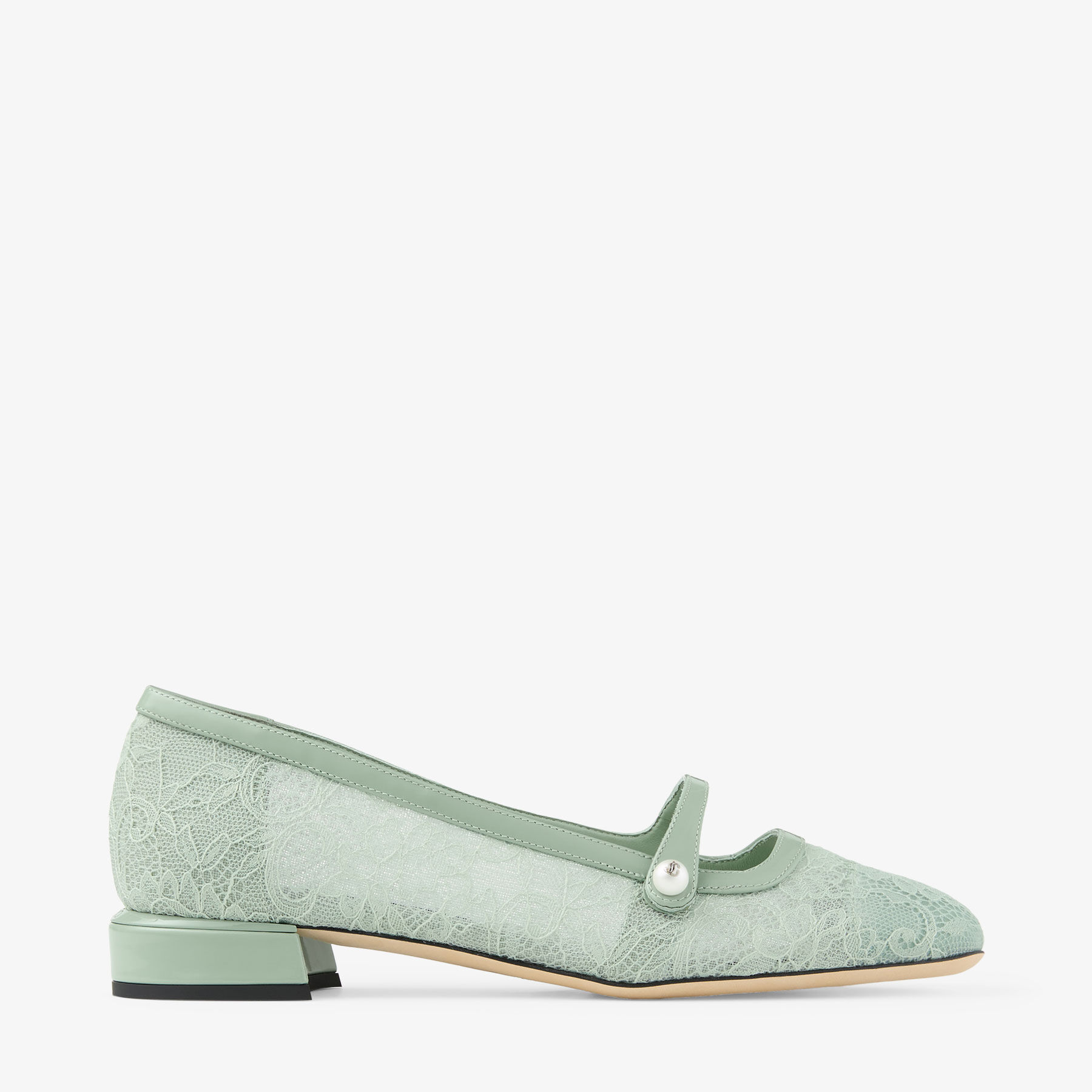 【新品未使用】JIMMY CHOO／CALLIE グリーン Elisa Ballerina | Verde Jimmy Choo Lace and Spazzolato Ballerina