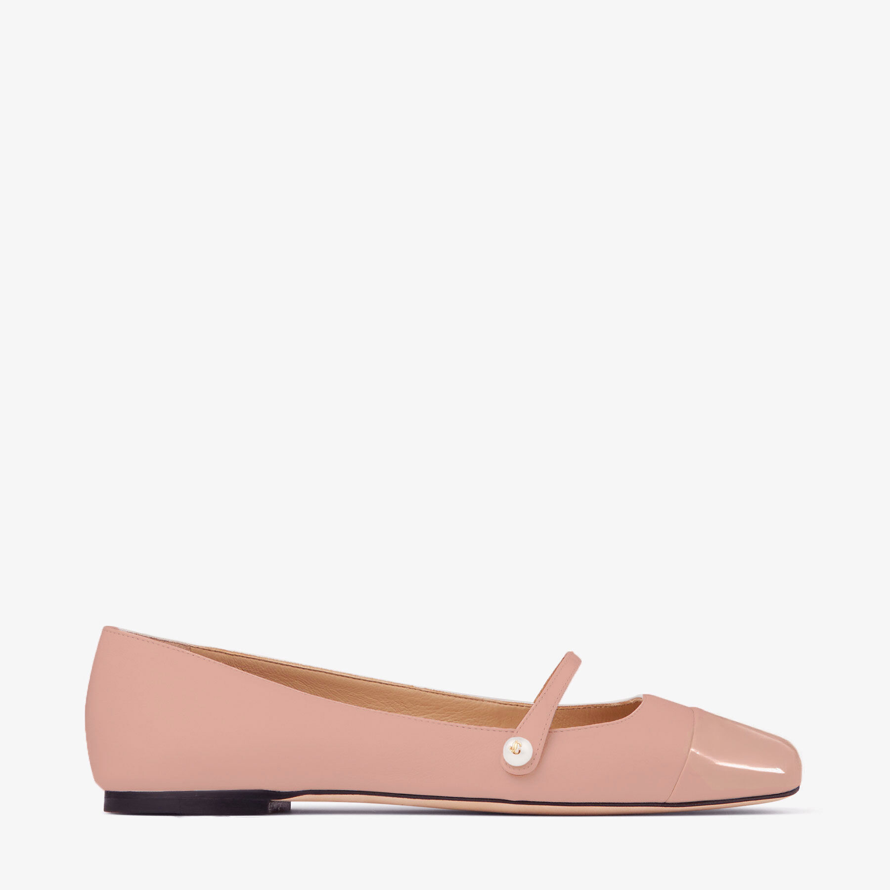 新品✨JIMMY CHOO　BERTELLE FLAT　レザー　リボン　ピンク Elisa Flat | Ballet Pink Nappa and Patent Leather Flats | JIMMY