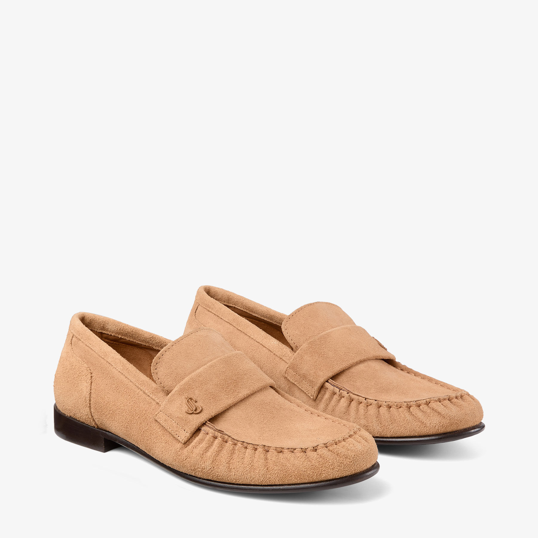 Ellis Loafer F | Toffee Suede Loafers | JIMMY CHOO US
