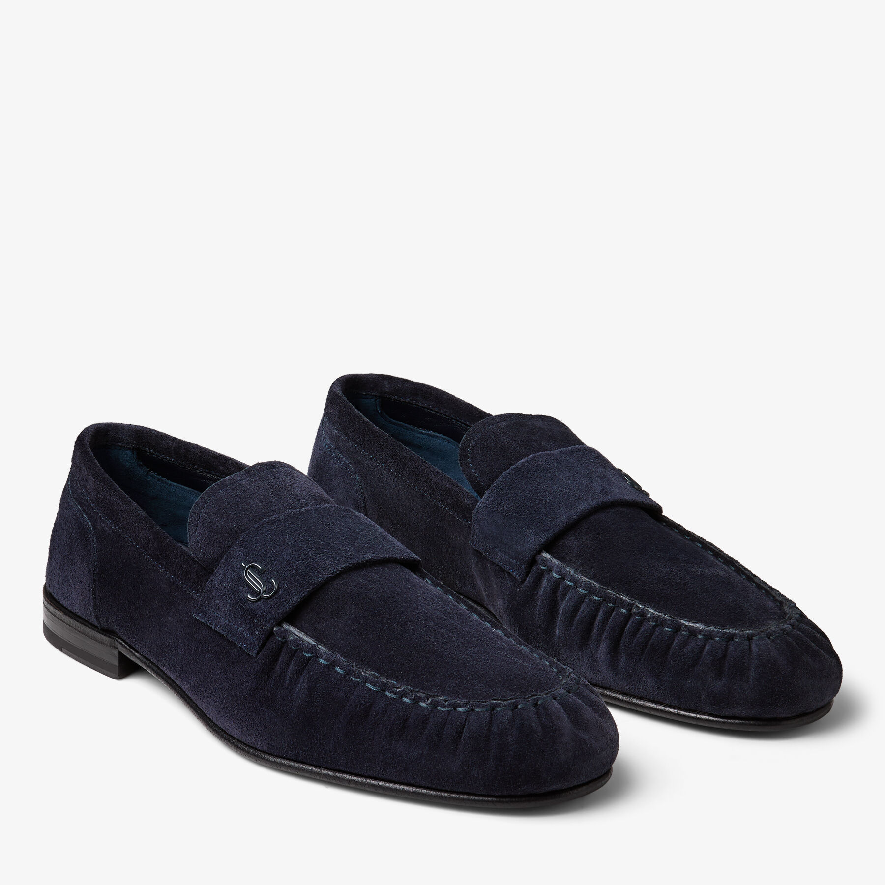 Ellis Loafer M | Midnight Velvet Suede Loafers | JIMMY CHOO