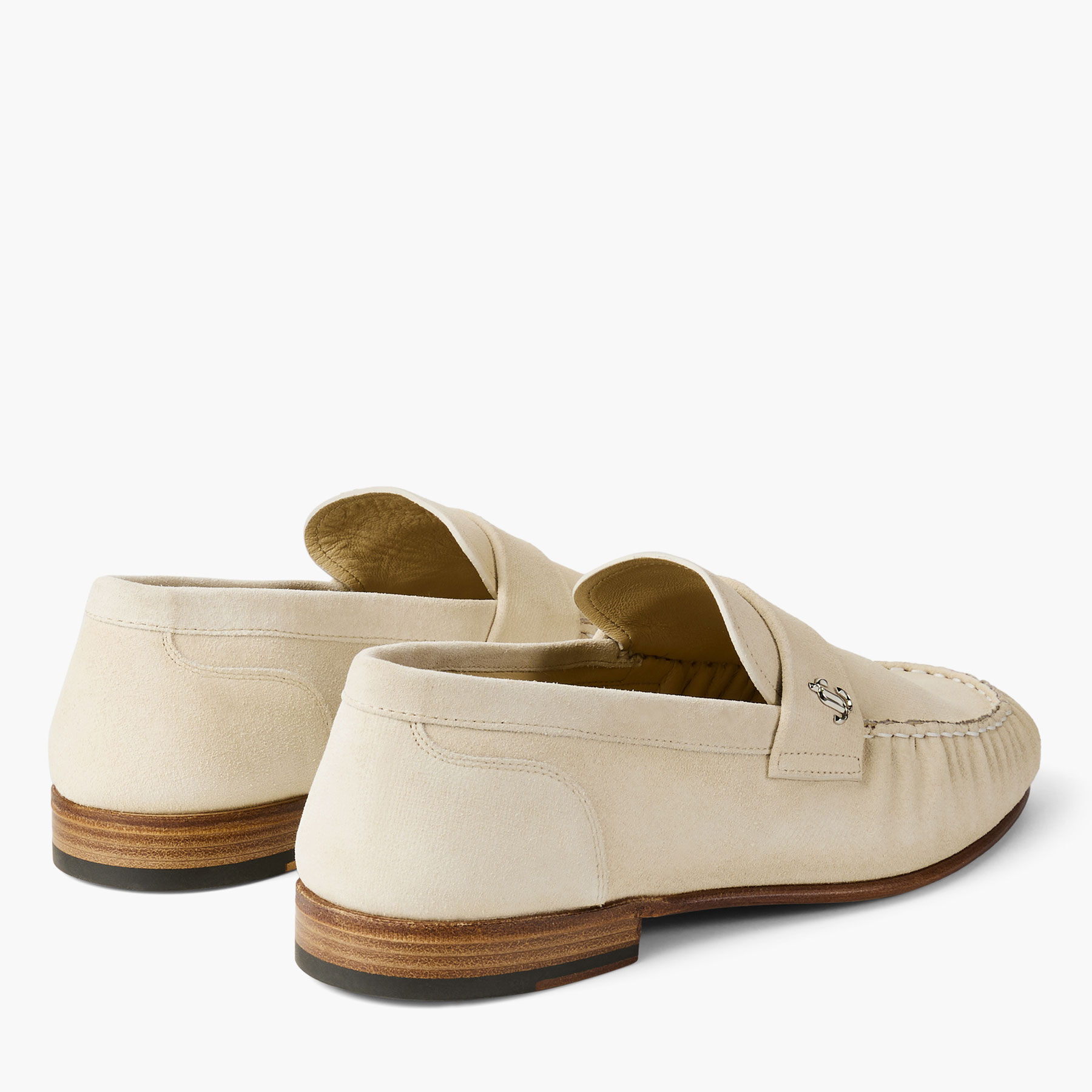 Kimi Camera | Bone Etched Velvet Suede Loafers | JIMMY CHOO