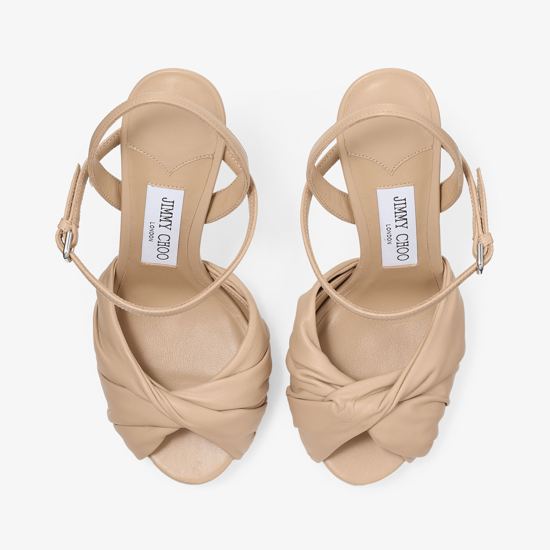 Elly 120 | Chai Soft Glove and Shiny Nappa Leather Sandals | JIMMY