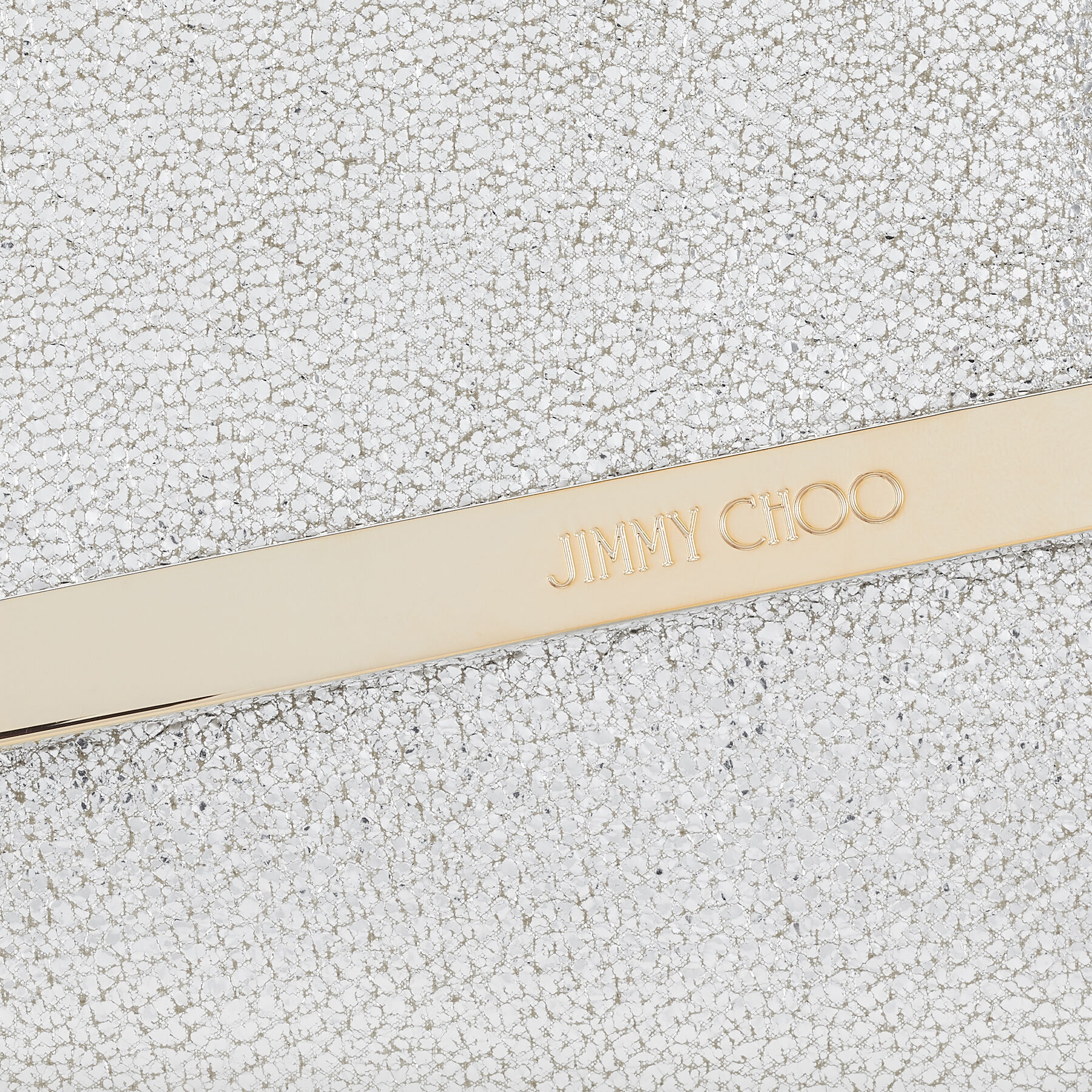 クラッチバッグ Jimmy Choo CLUTCH BAG (EMMIEJZI CHOLIGGOL) EMMIE | Gold Mirror Fabric Clutch Bag | Summer Collection