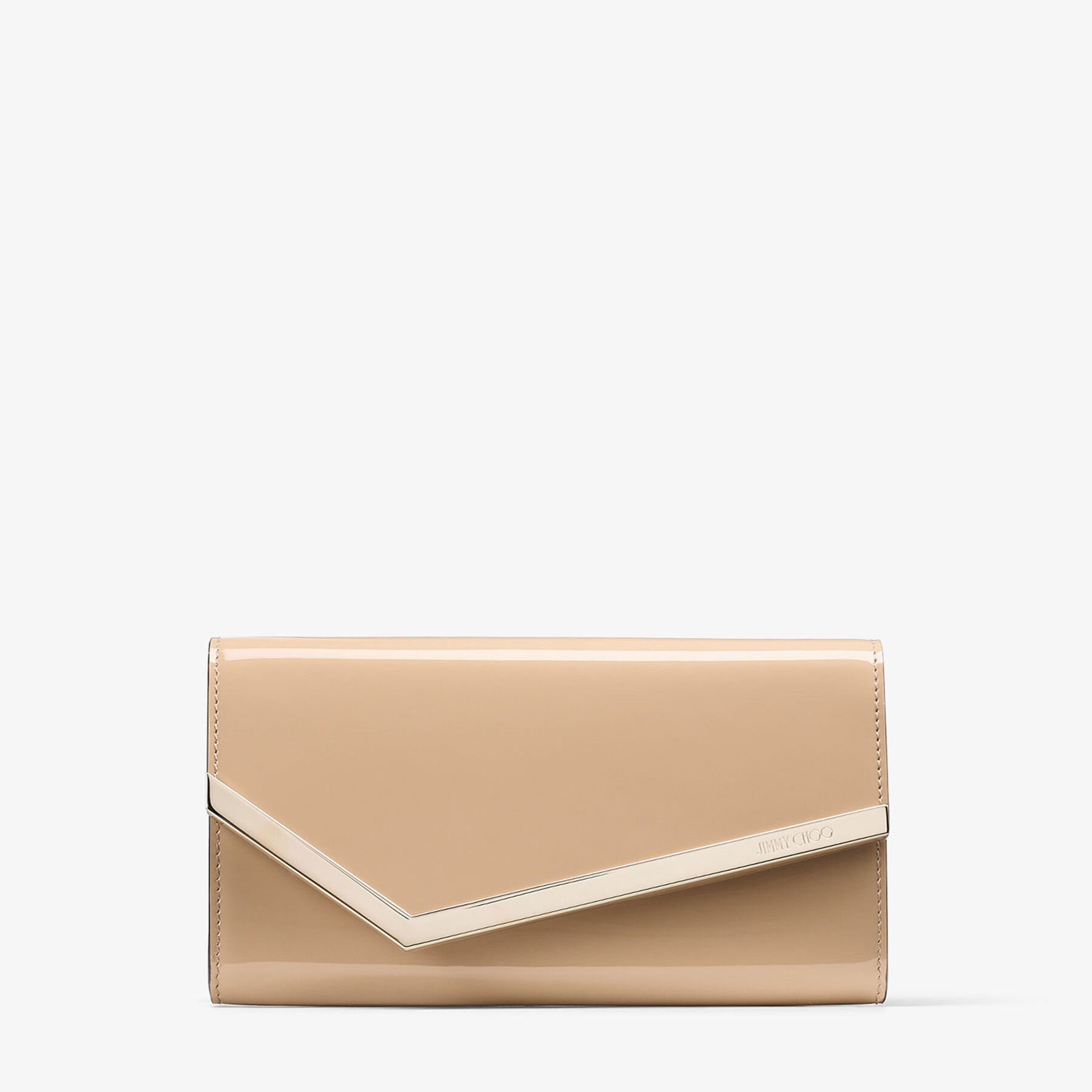 Emmie | Chai Patent Leather Clutch Bag | JIMMY CHOO