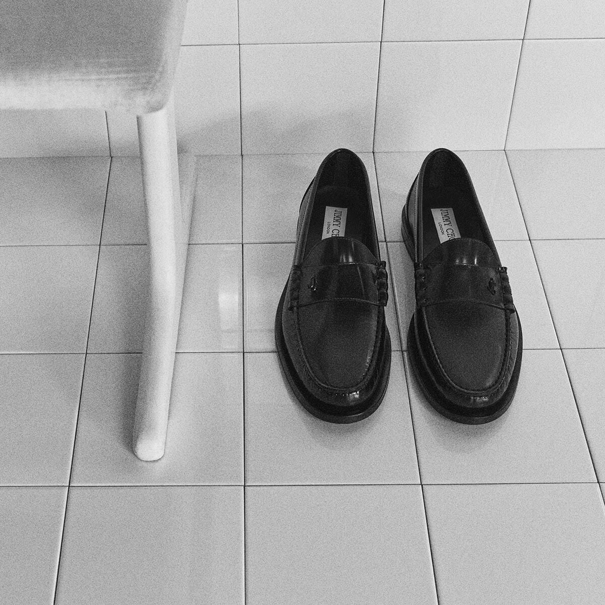 Ethan Loafer |Black Box Calf Leather Loafer | JIMMY CHOO