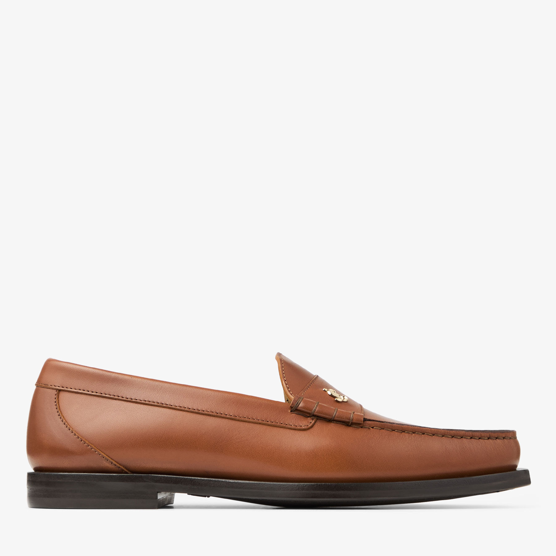 Ethan Loafer |Tan Matt Brushed Leather Loafer | JIMMY CHOO