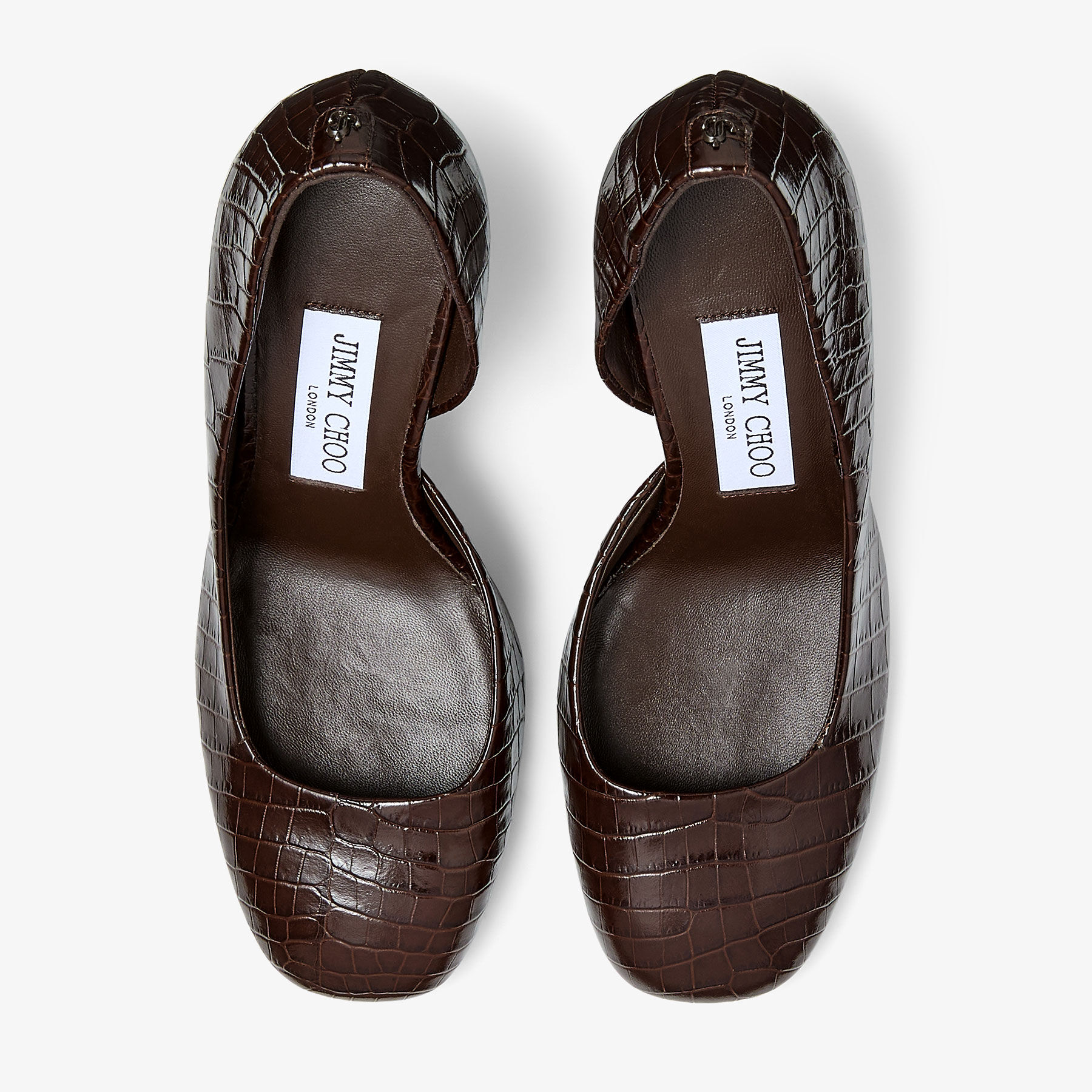 Farren 85 | Chocolate Croc Embossed Leather | JIMMY CHOO