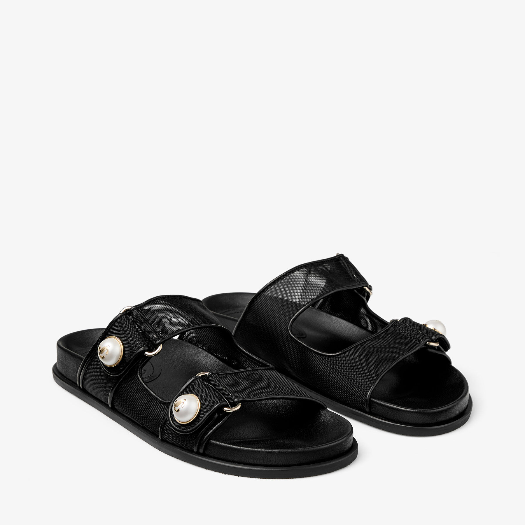 サンダル・ミュール JIMMY CHOO FAYENCE PATENT LEATHER SANDALS Fayence Sandal | Champagne Metallic Patent Leather Sandals