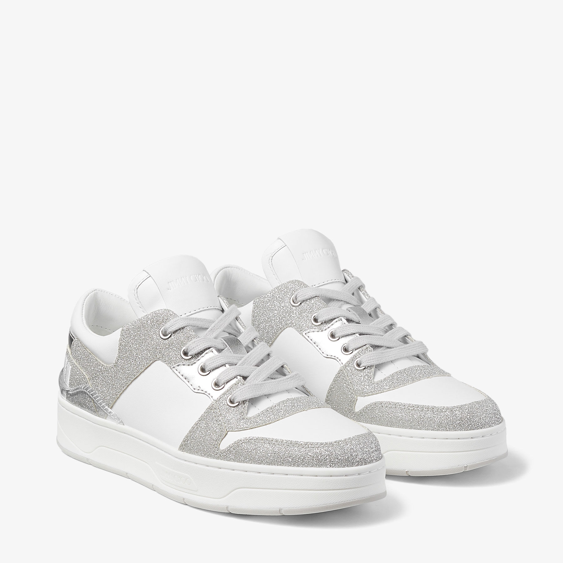FLORENT/F | White Leather Trainers with Glitter | Autumn