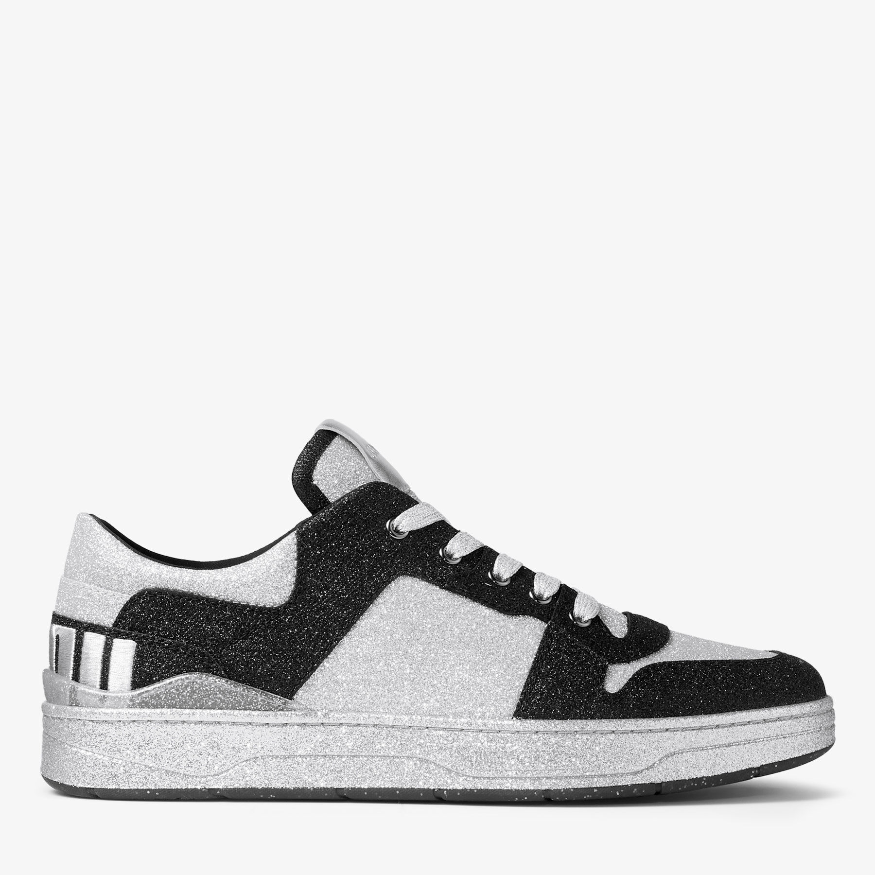 Florent/M|Black Glitter Fabric Trainer| JIMMY CHOO