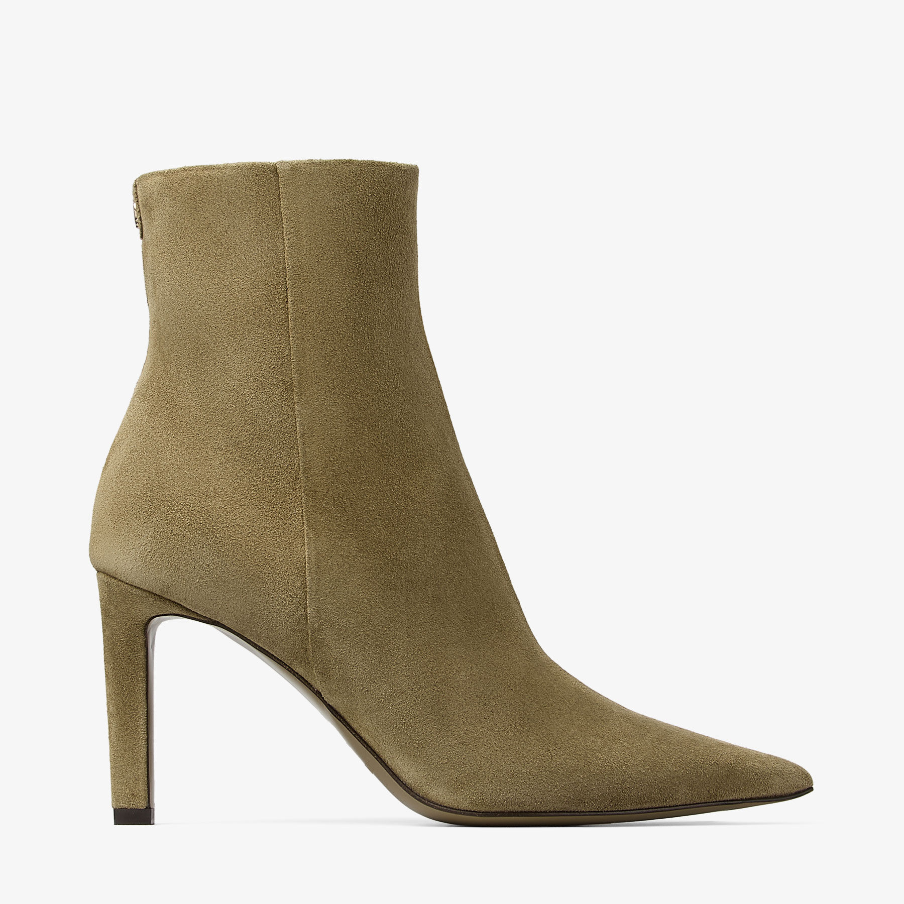 Frankie Ankle Boot 85 | Caper Green Velvet Suede Ankle Boots