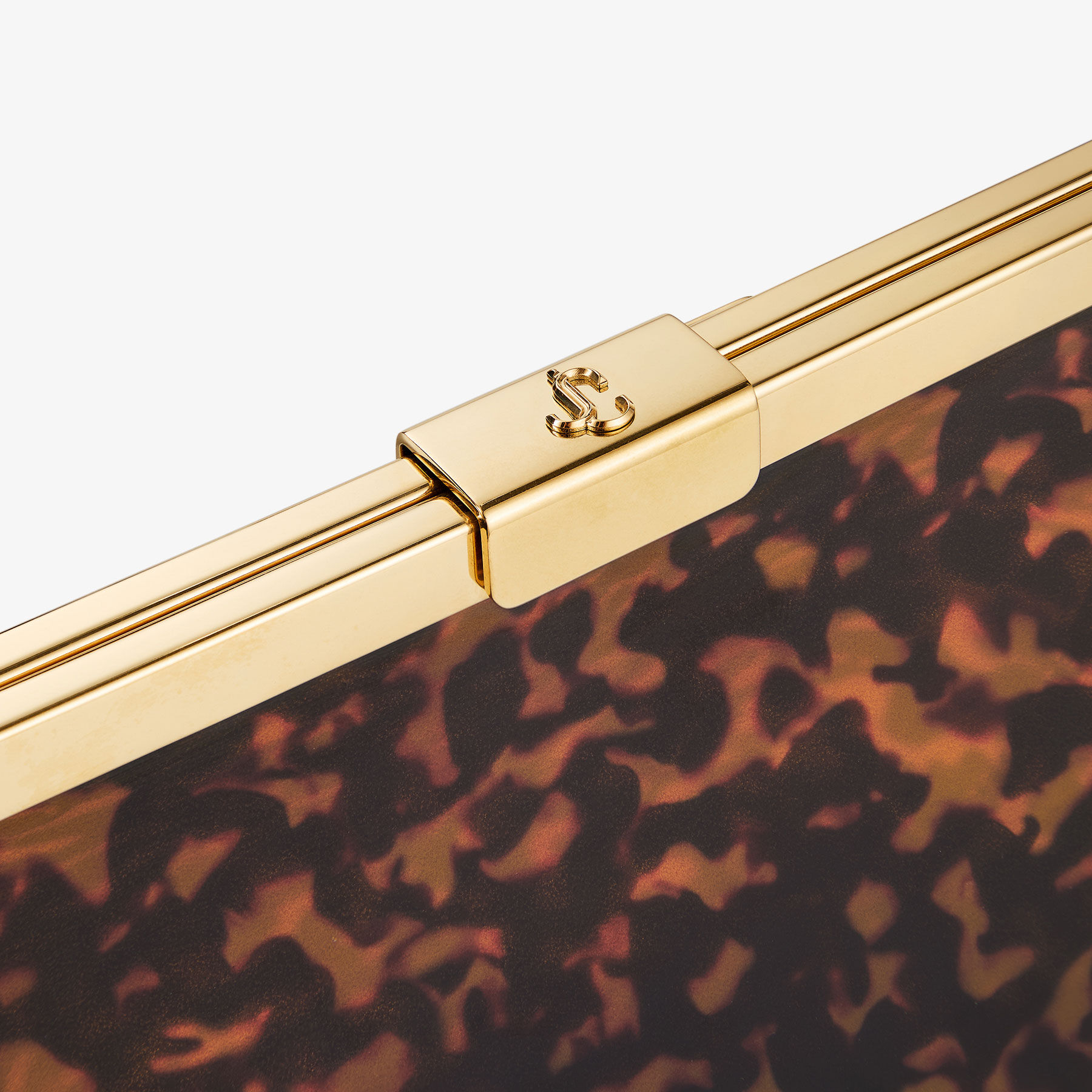 Ganache | Transparent Tortoisehell Clutch Bag | JIMMY CHOO