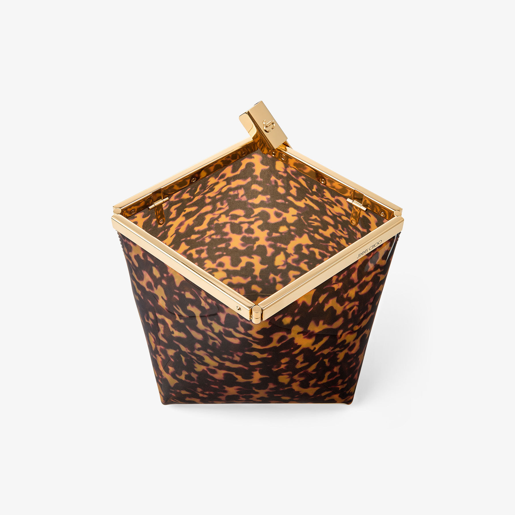 Ganache | Transparent Tortoisehell Clutch Bag | JIMMY CHOO