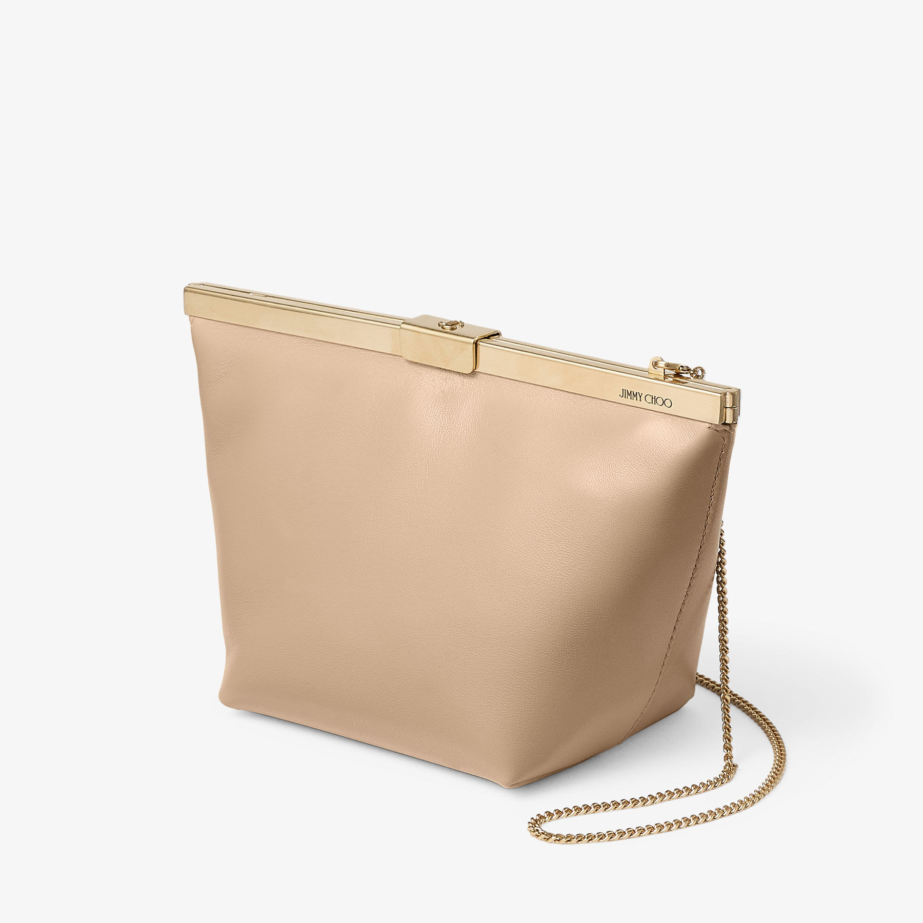 Ganache | Chai Nappa Leather Clutch Bag | JIMMY CHOO
