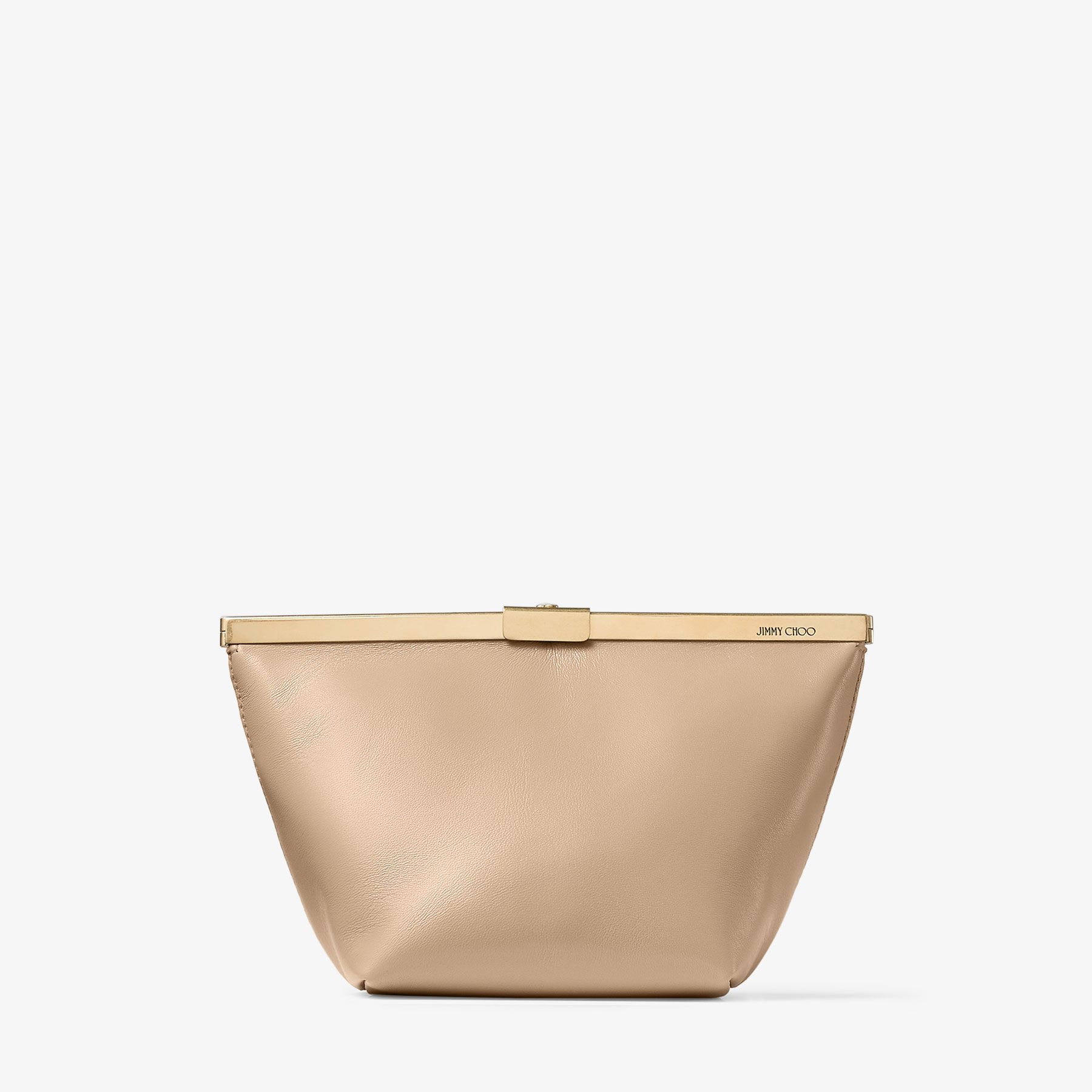 Ganache | Chai Nappa Leather Clutch Bag | JIMMY CHOO