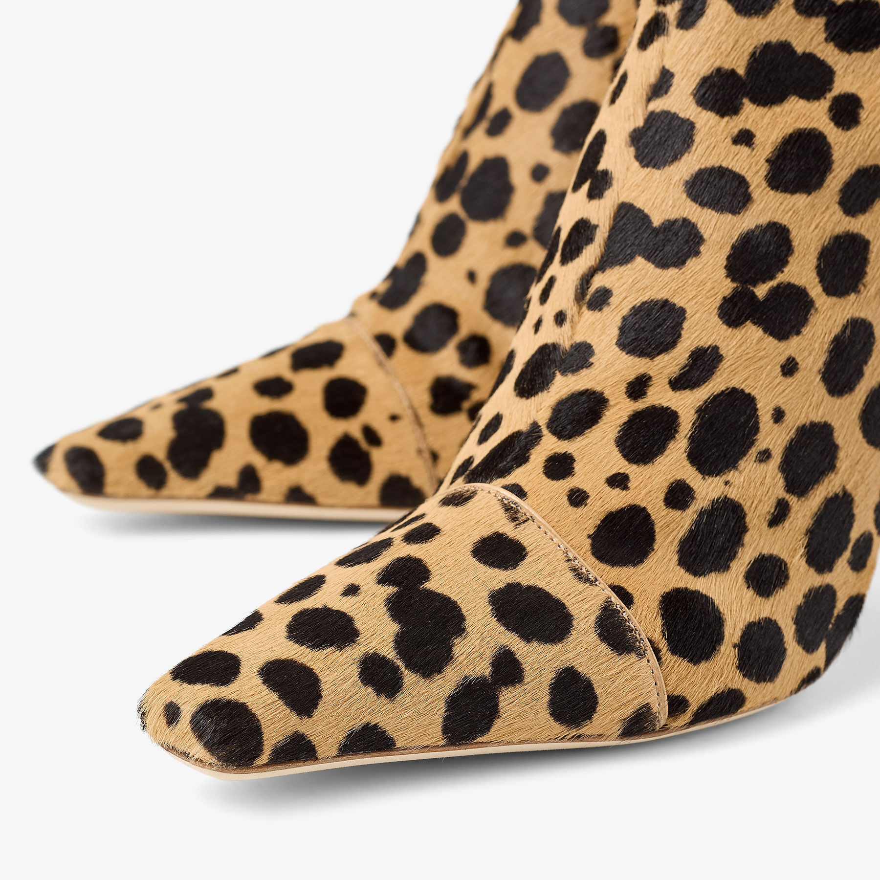 【lamb leather】豹柄ハラコgroove Elsy 70 | Natural Leopard Print Pony Sandals | JIMMY CHOO