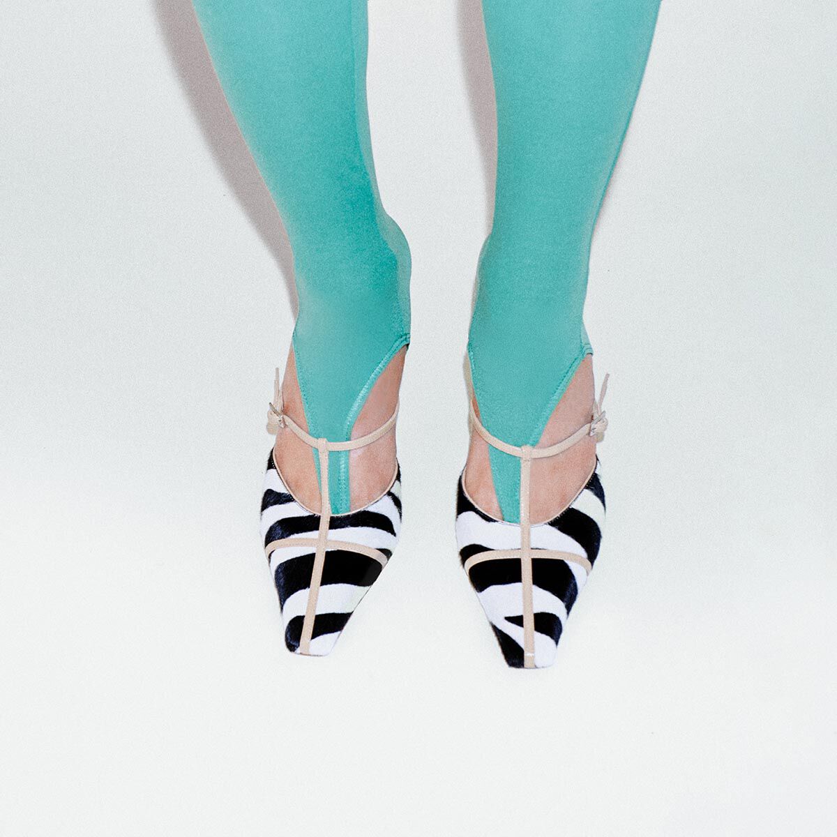 エリ Gloria Mule 85 | Natural Zebra Print Pony Leather Mules | JIMMY CHOO