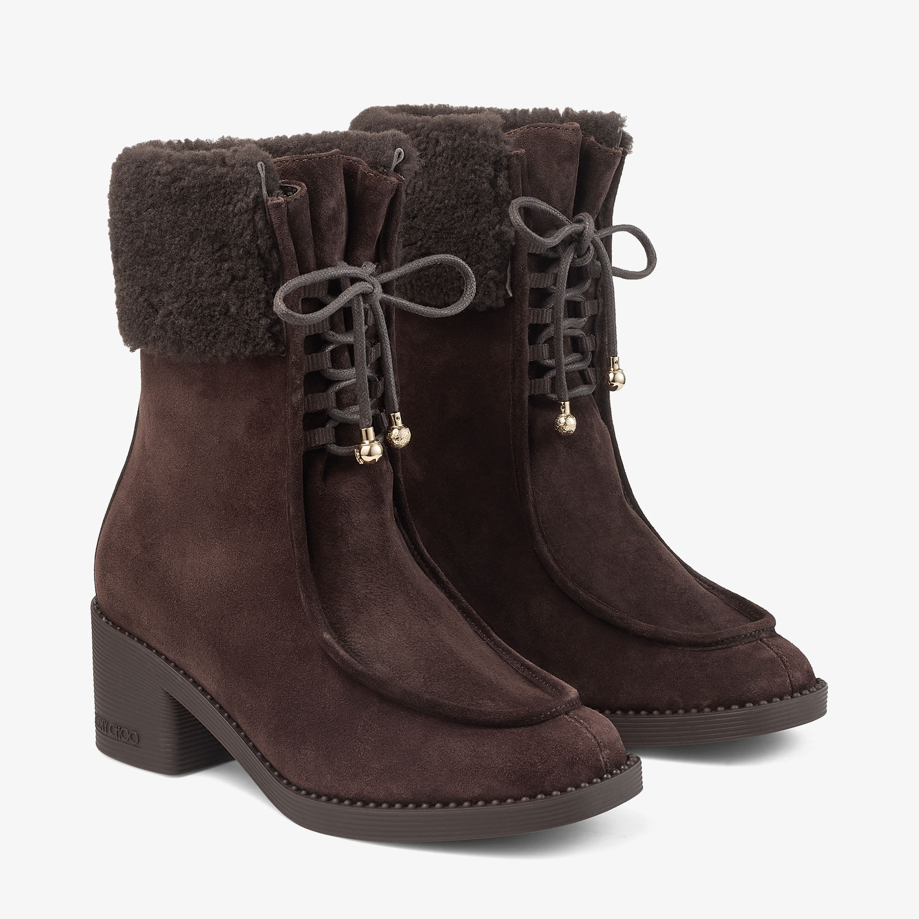 Hali Ankle Boot 60 | Chocolate Velvet Suede Ankle Boot with